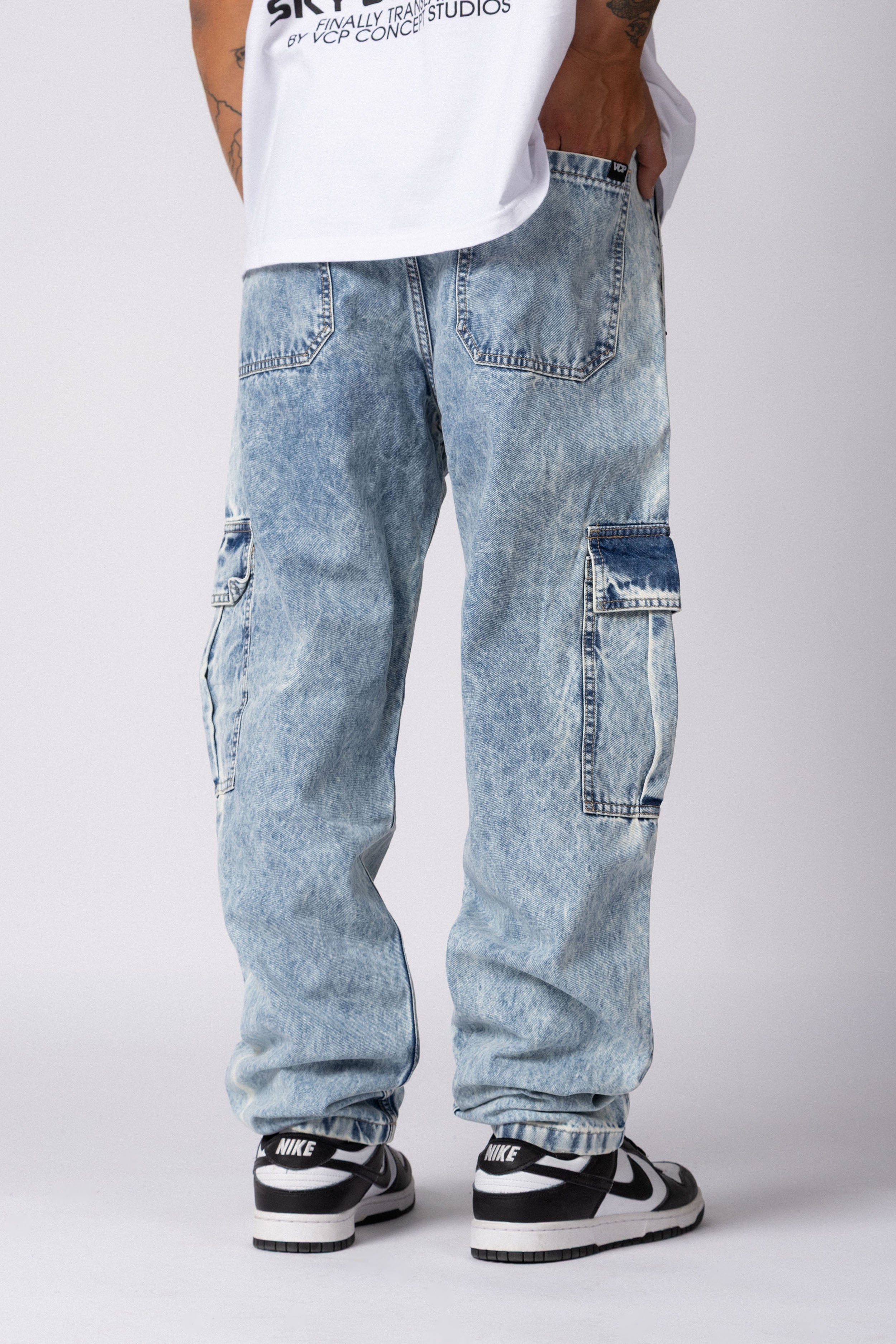 Jean Cargo Volt Snow Celeste