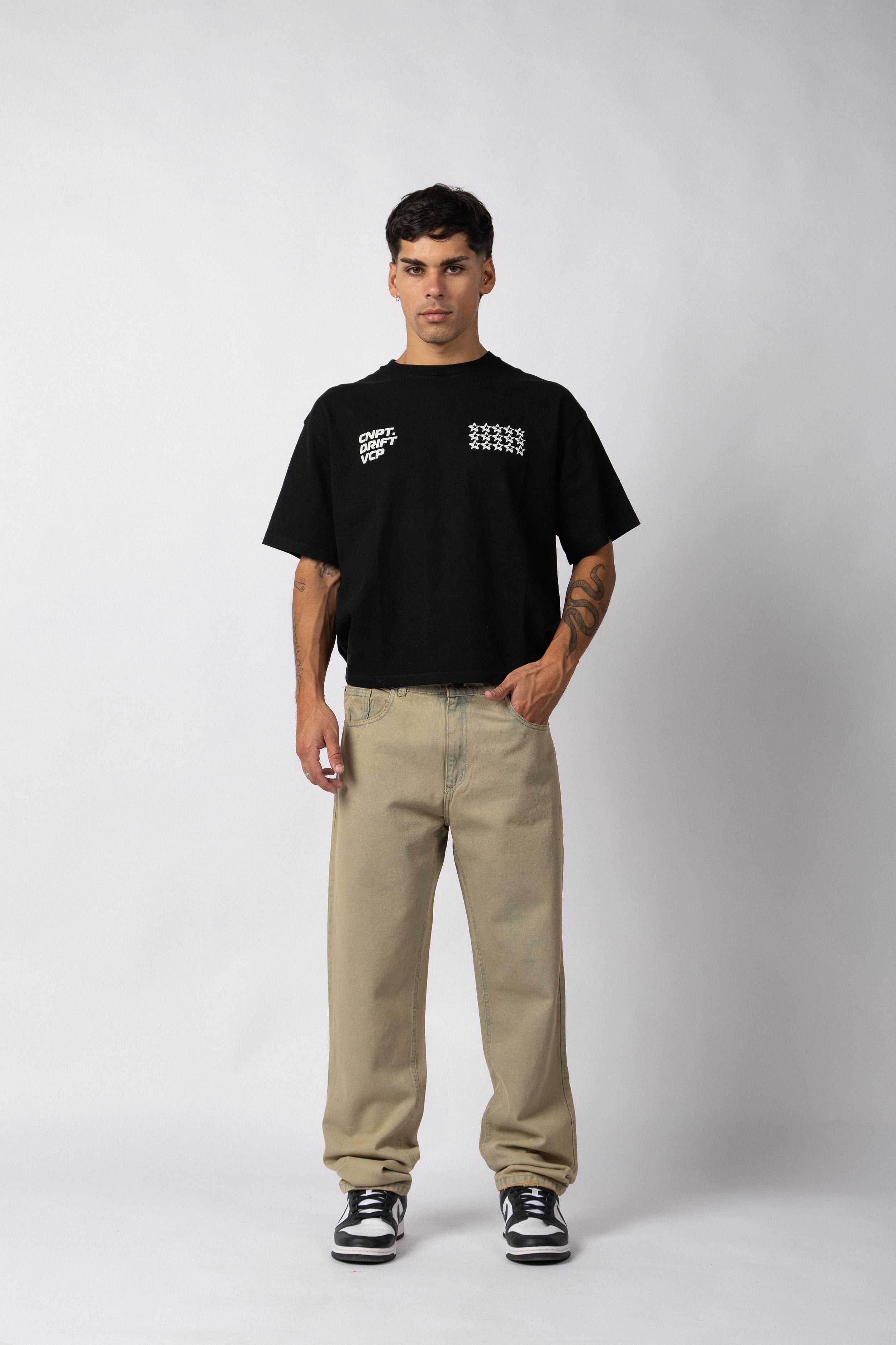 Jean Mom Beetle Oxid Grey