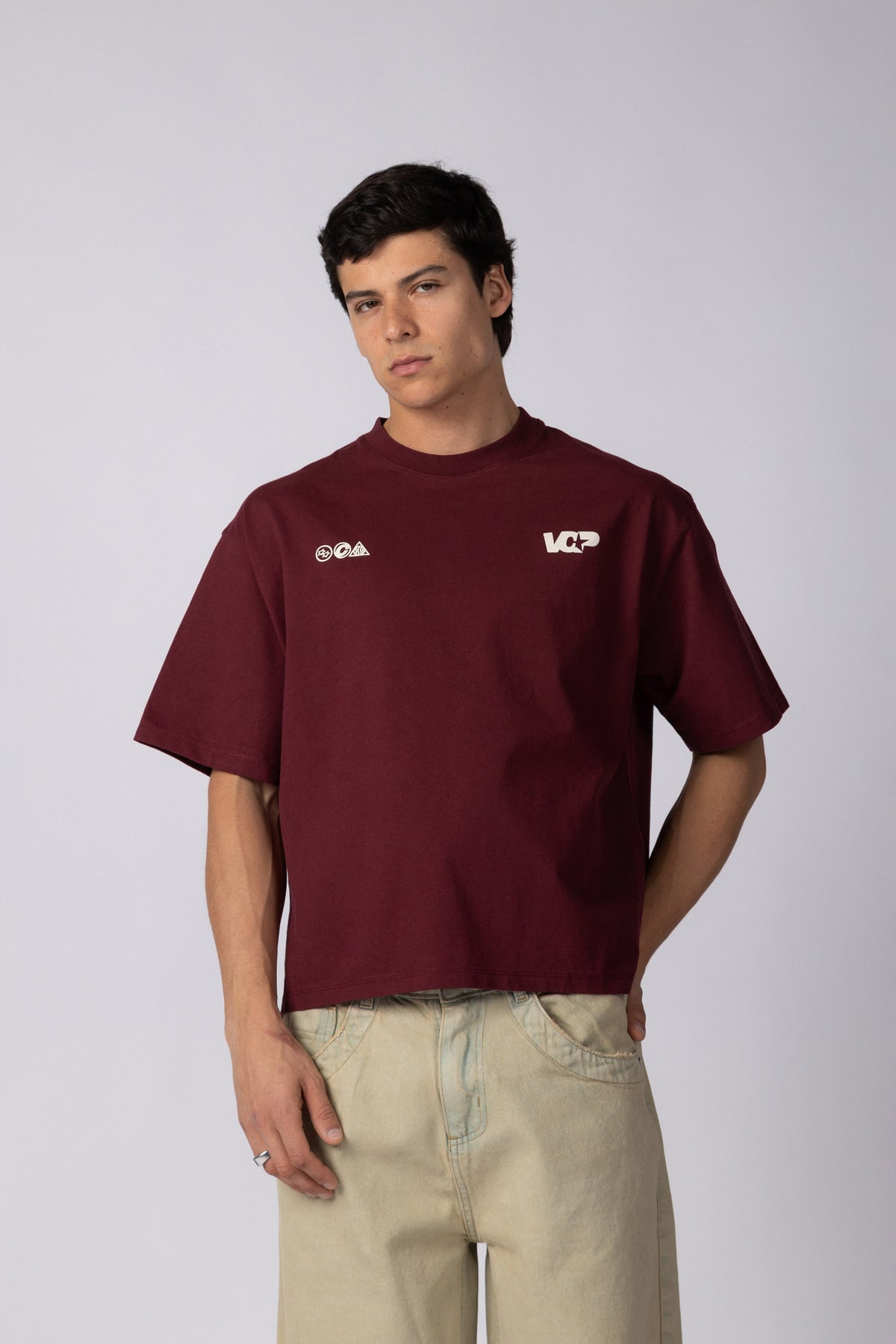 Remera Boxy XN Makers Bordo
