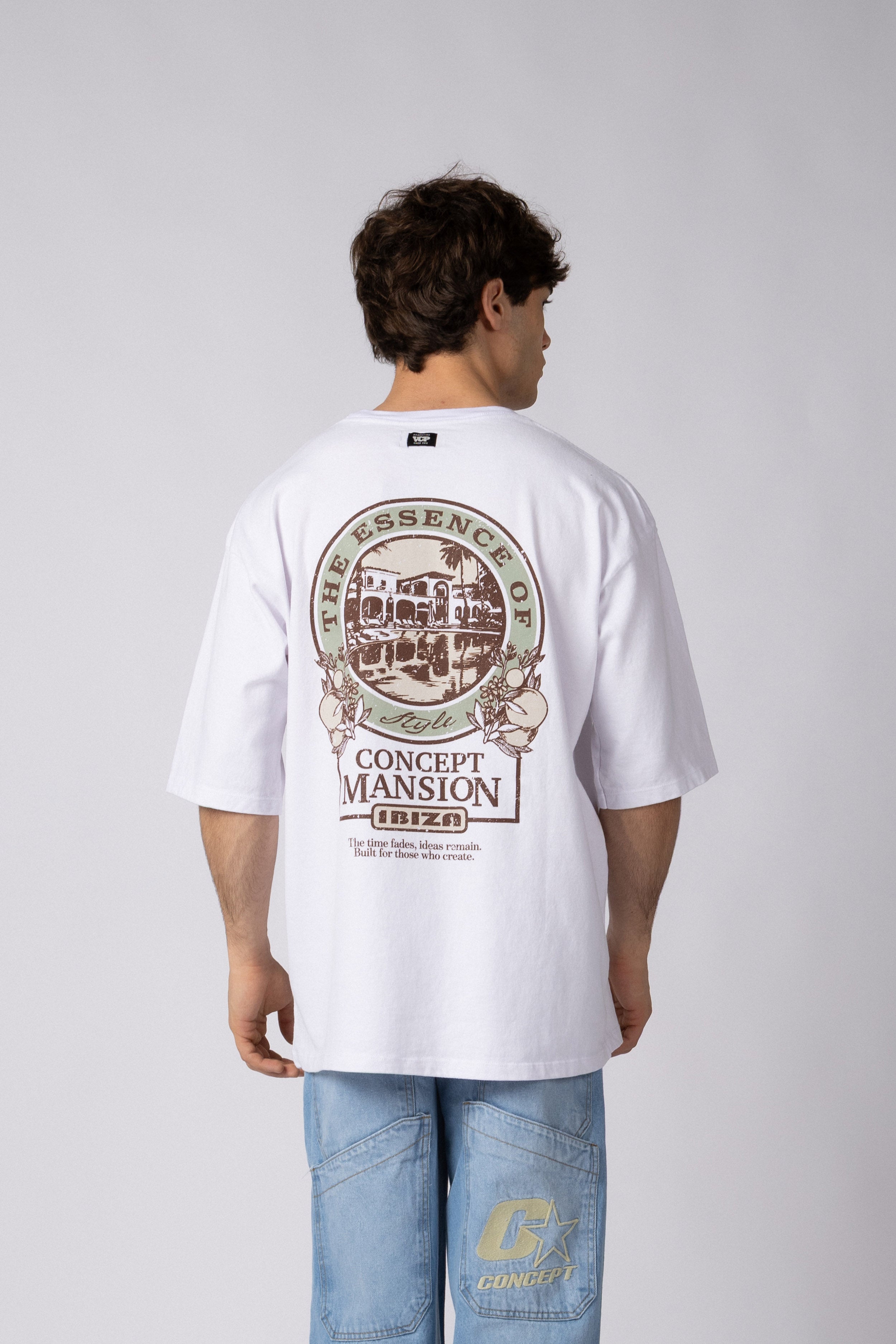 Remera Over Rhy Mansion Blanca