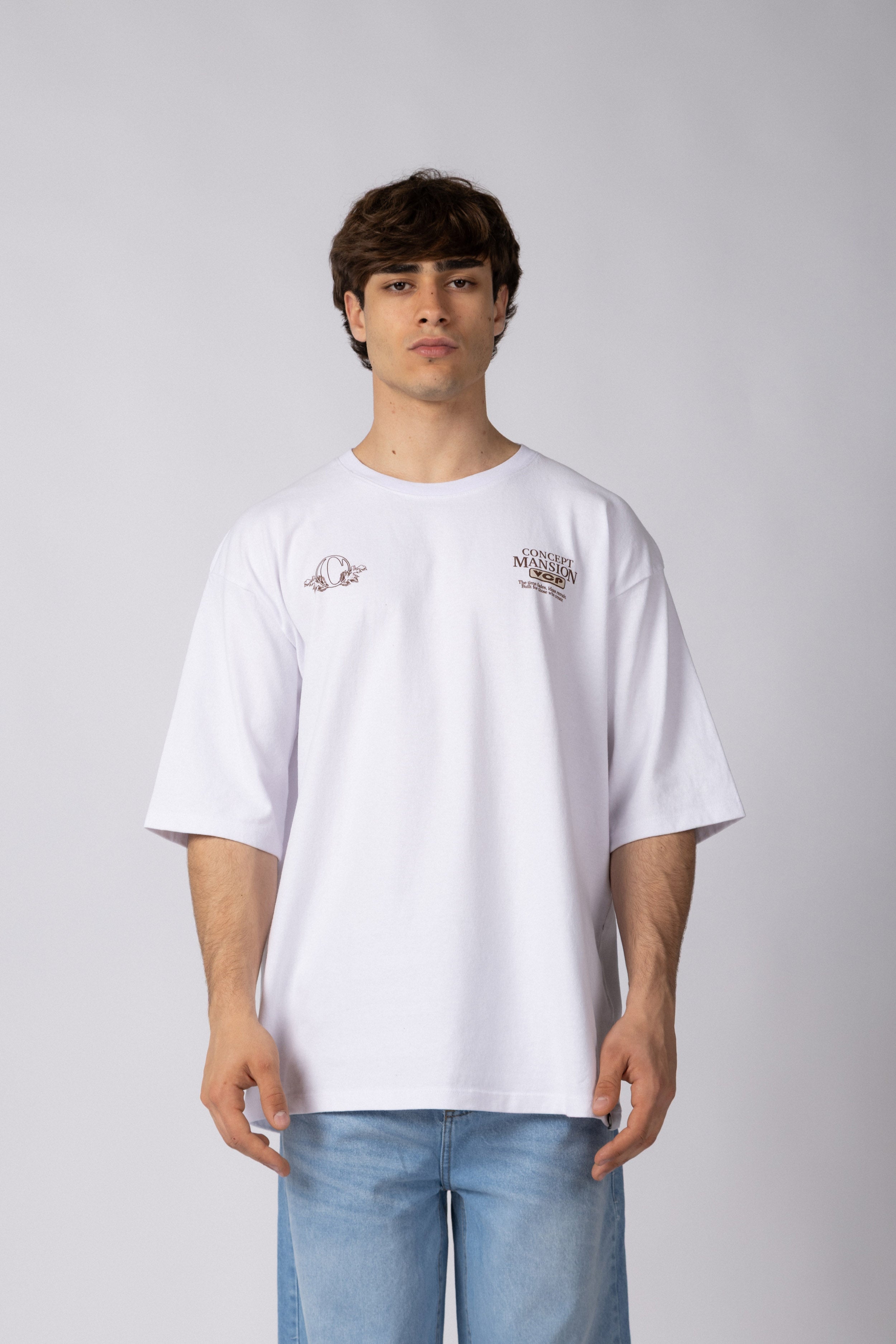Remera Over Rhy Mansion Blanca