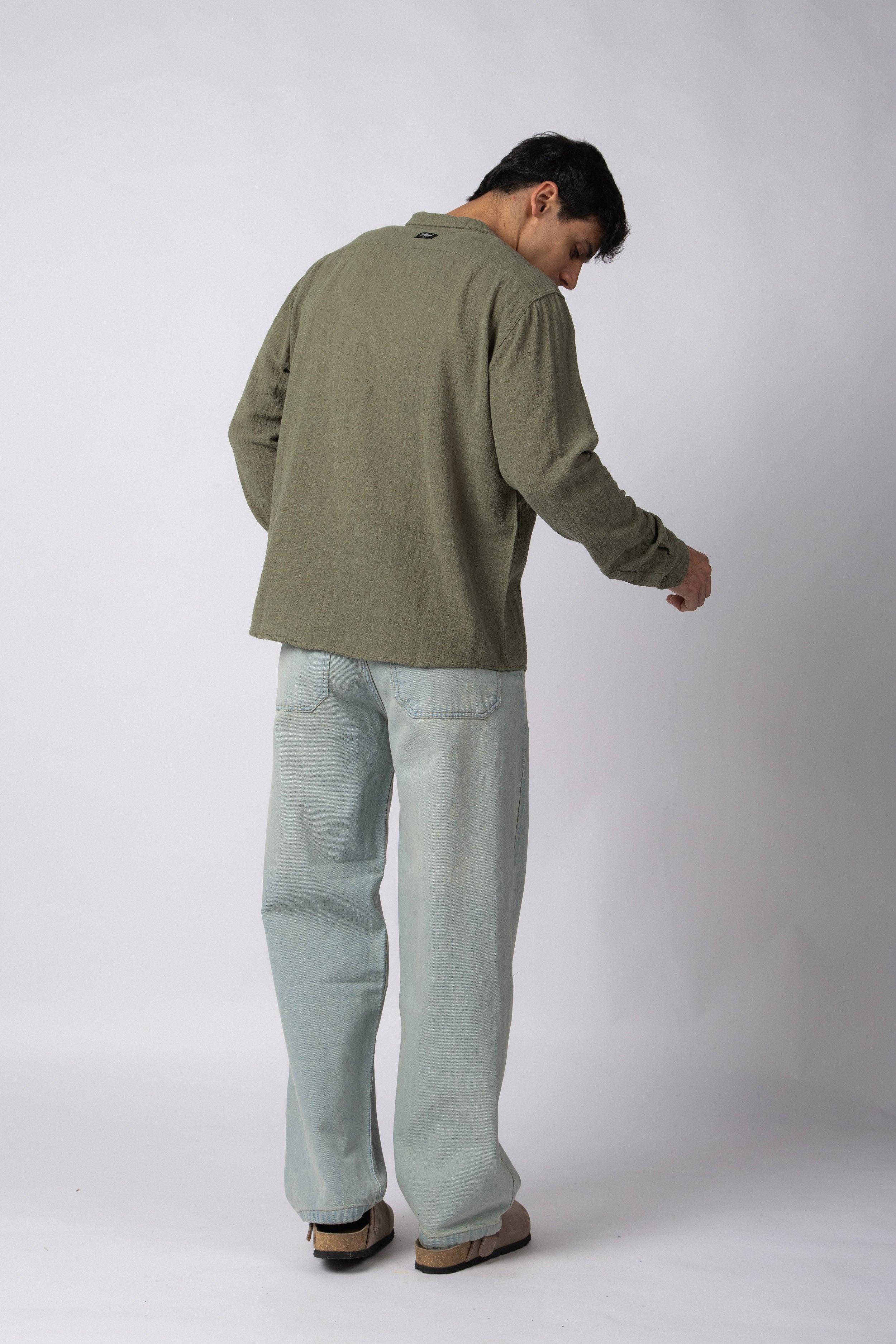 Camisa Manga Larga Lino Zen Militar
