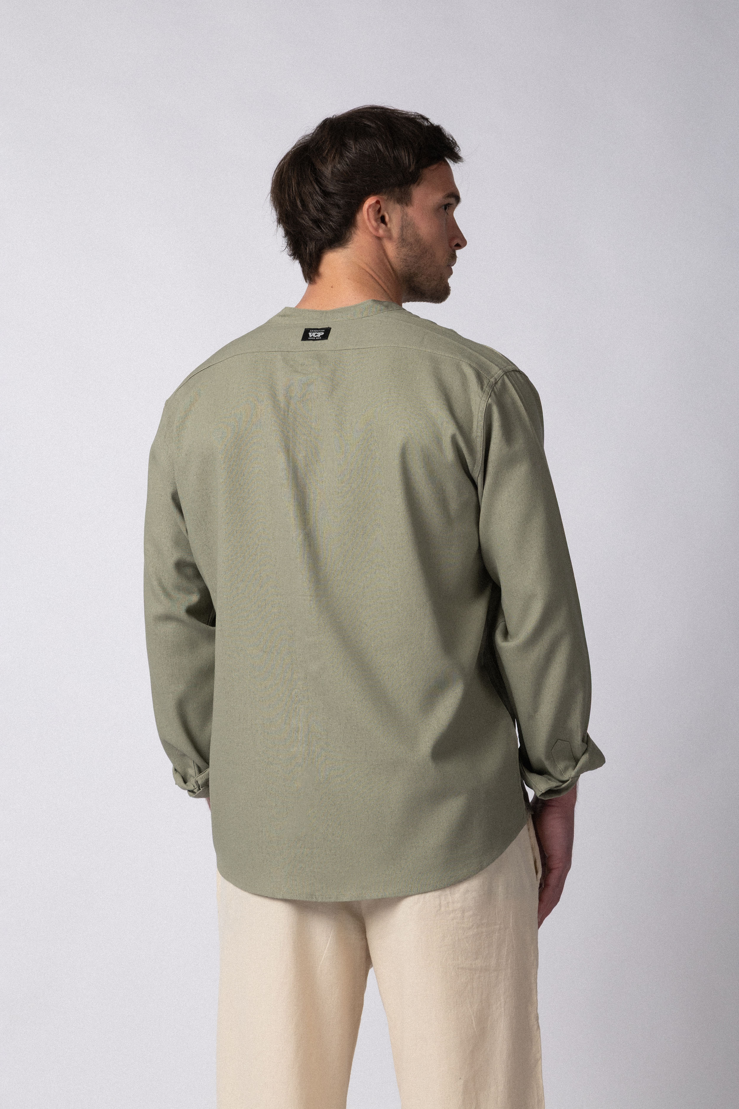Camisa Manga Larga Mao Lino Deko Militar