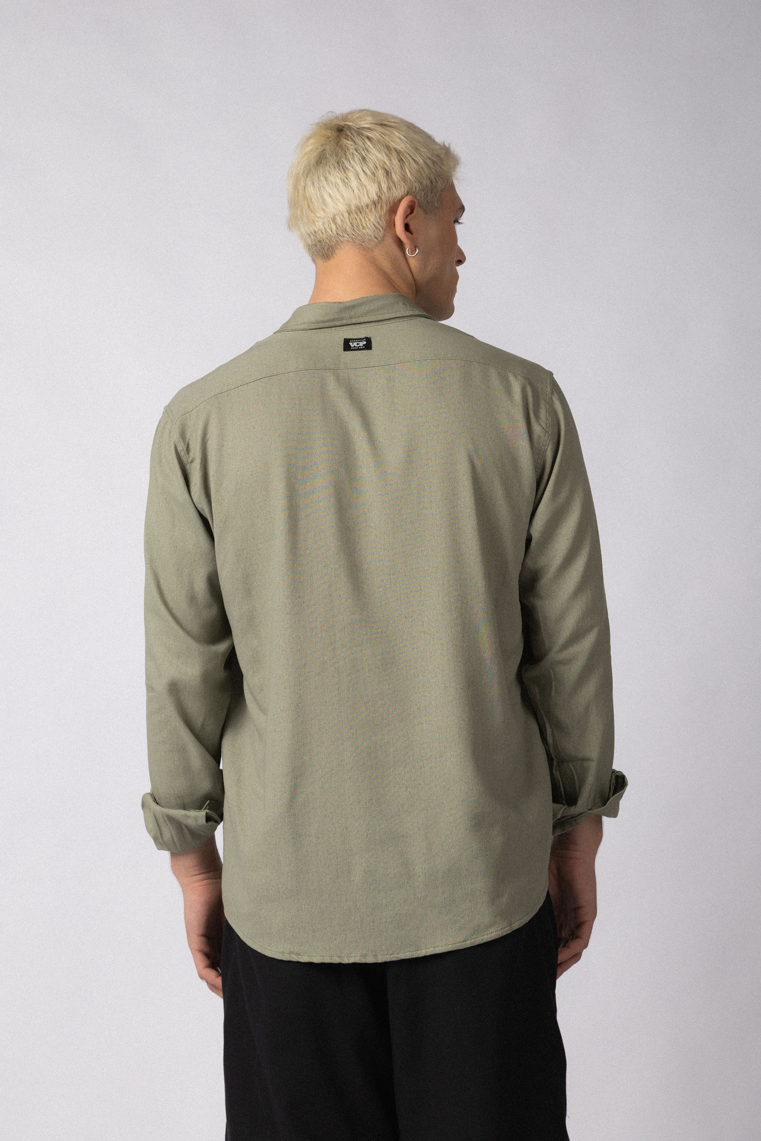 Camisa Manga Larga Lino Raze Militar