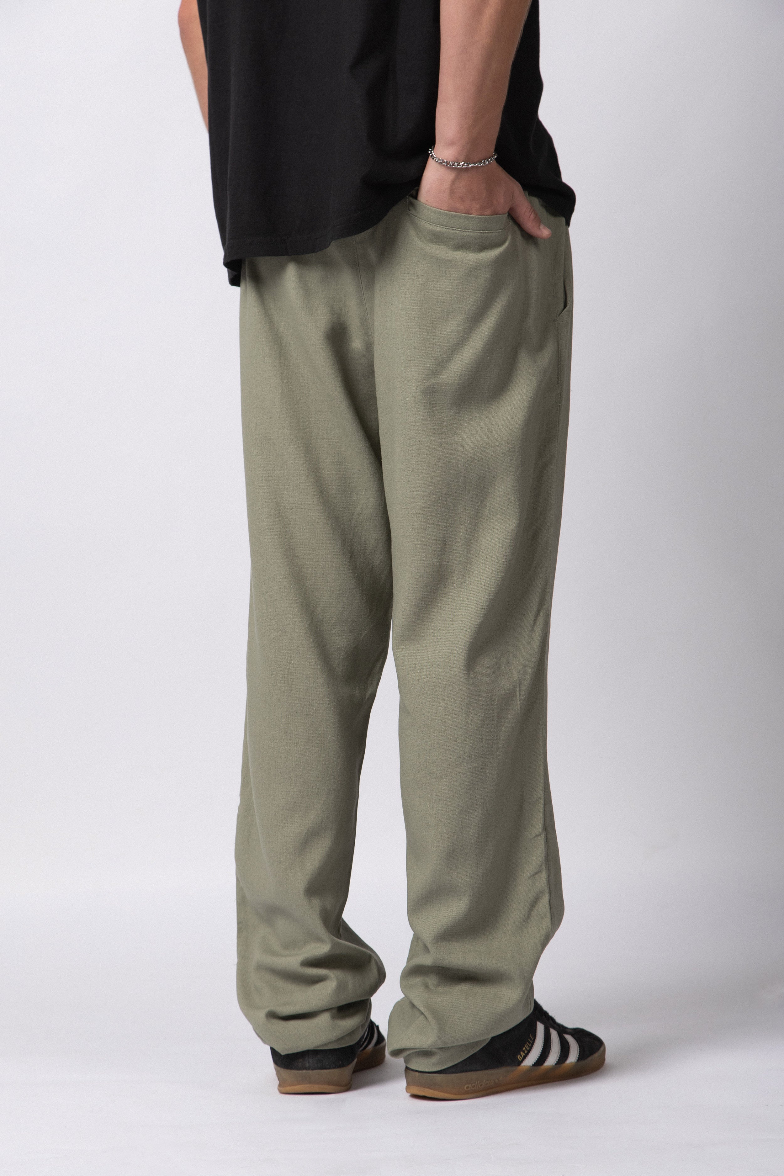 Pantalon Lino Trion Militar