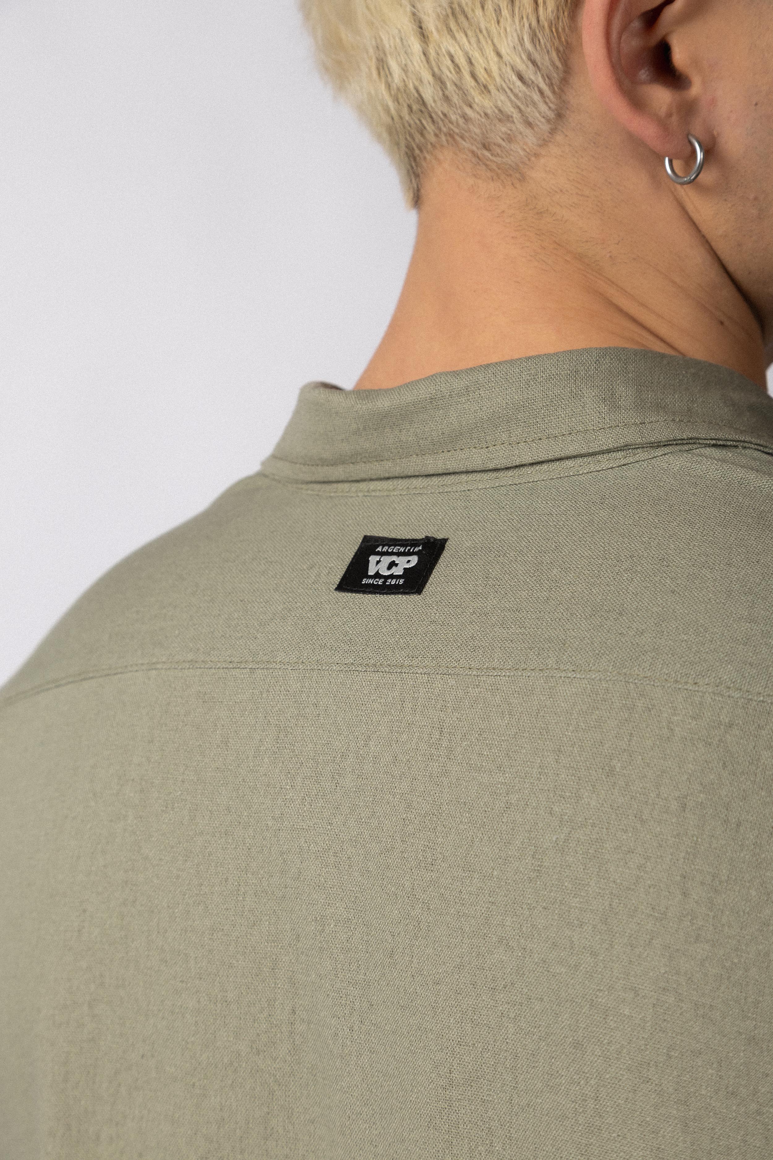 Camisa Manga Larga Lino Raze Militar