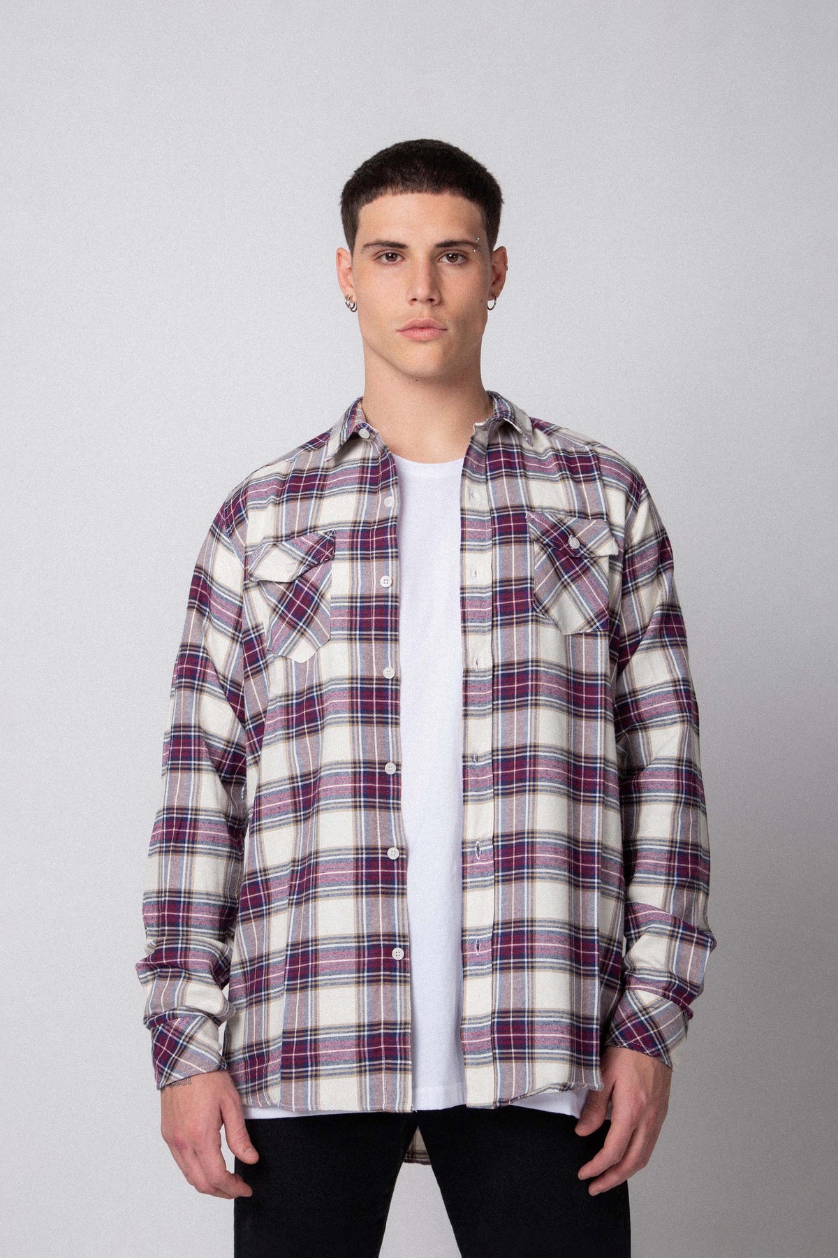 Camisa Holland Morado Cuadrille