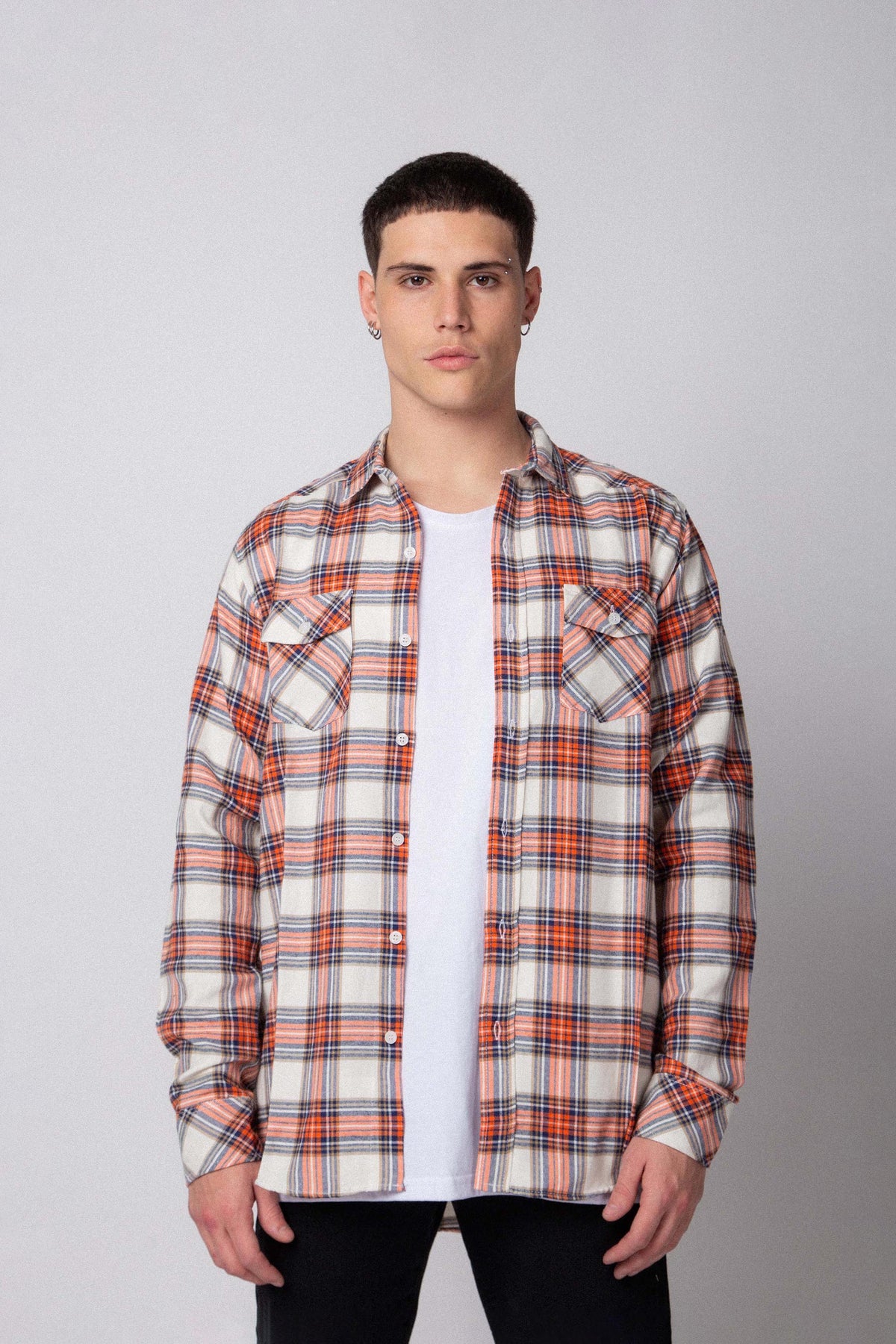 Camisa Holland Naranja Cuadrille