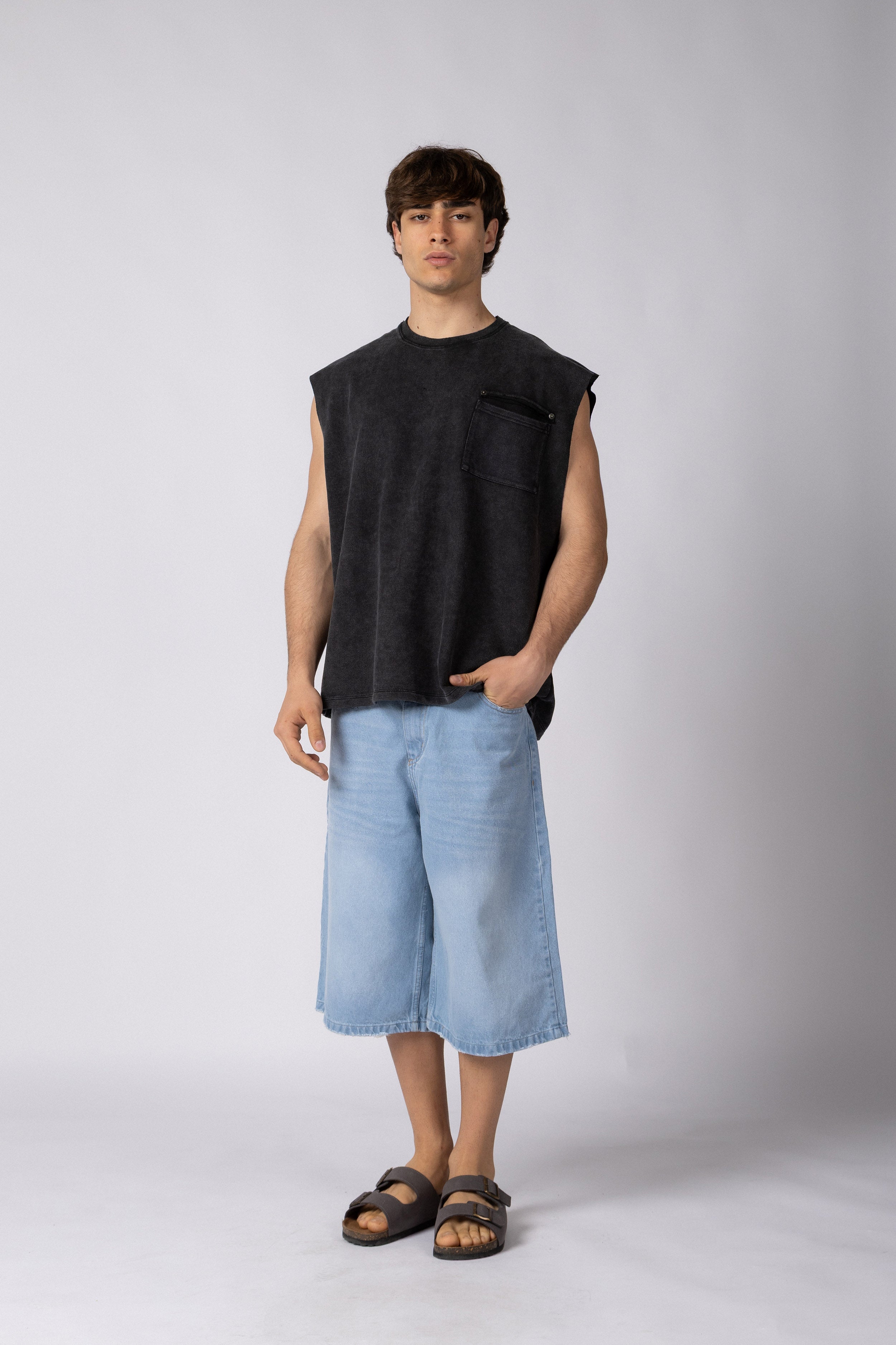 Musculosa Sudadera Rustico Cayn Negra