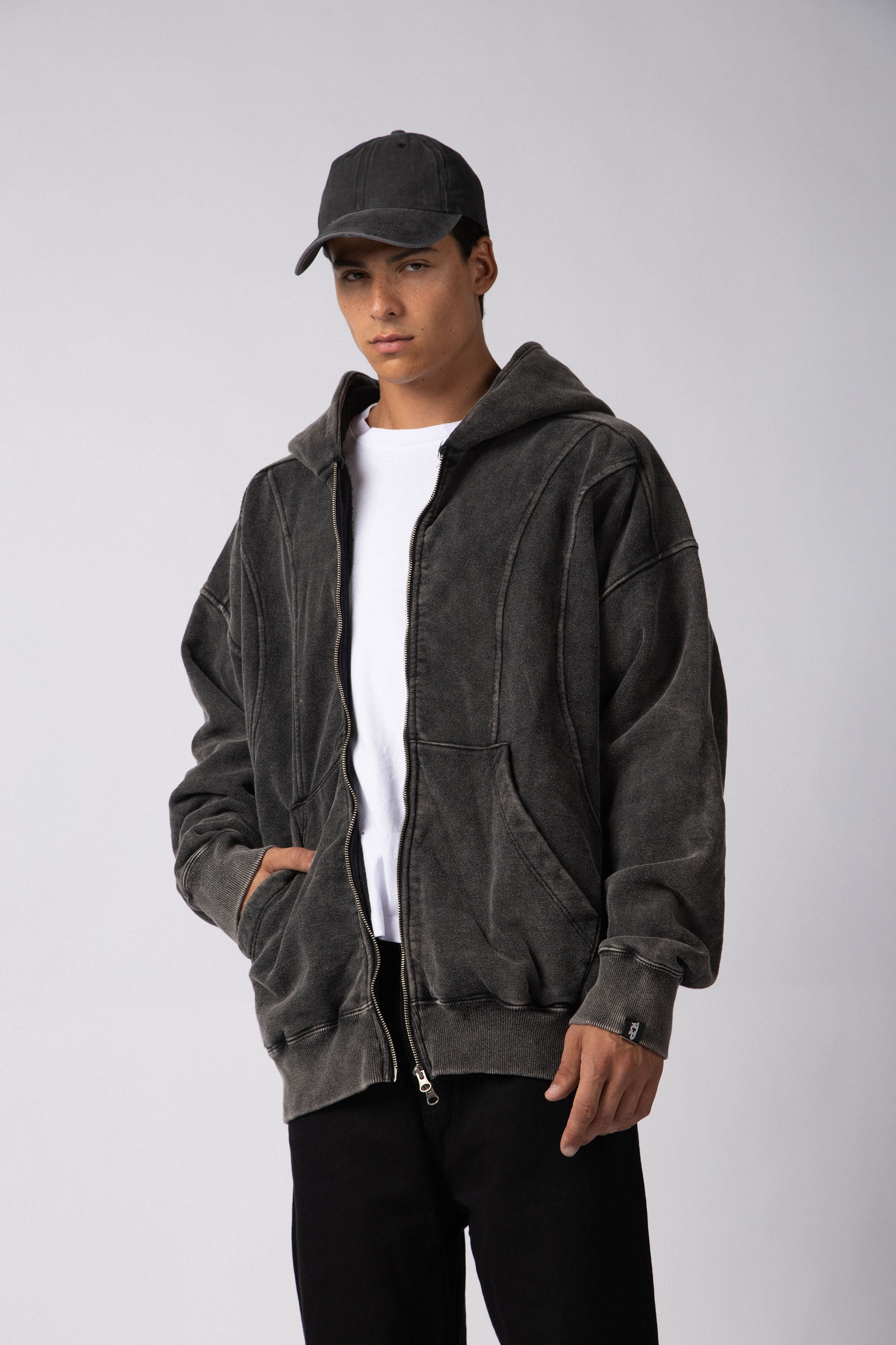 Campera Over Curv Negra