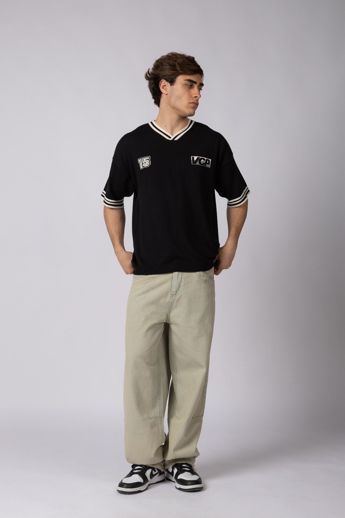 Remera Tejida Vanta Negra
