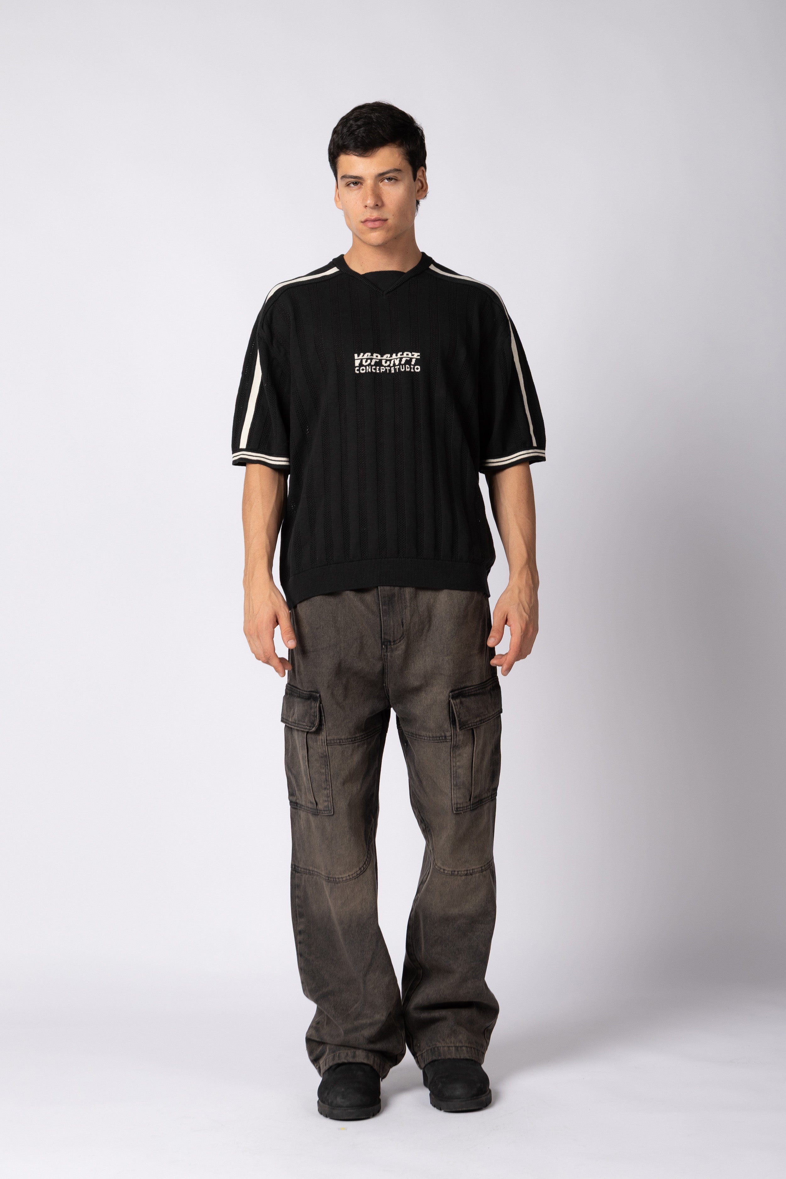 Remera Tejida Sport Negra