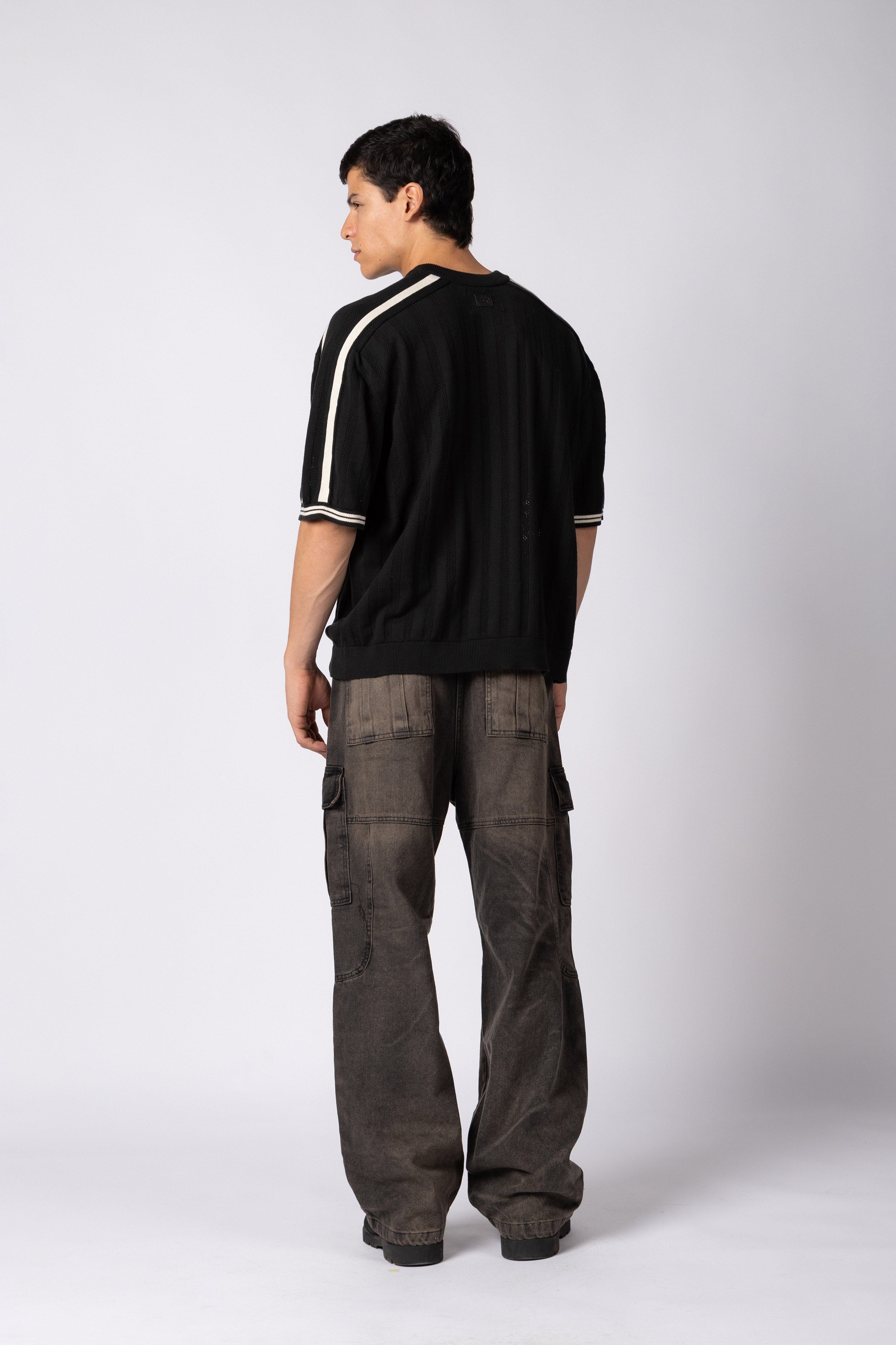 Remera Tejida Sport Negra