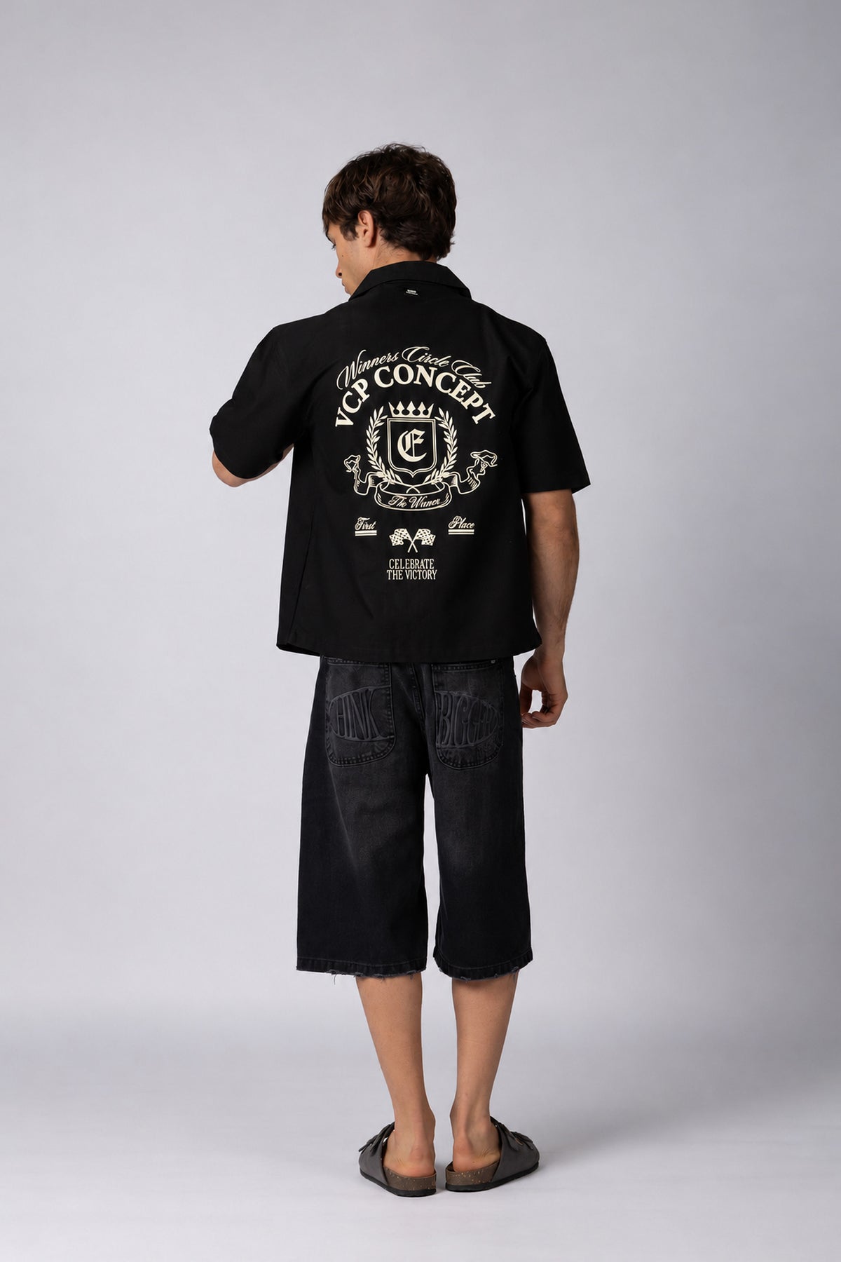 Camisa Manga Corta Winners Negra