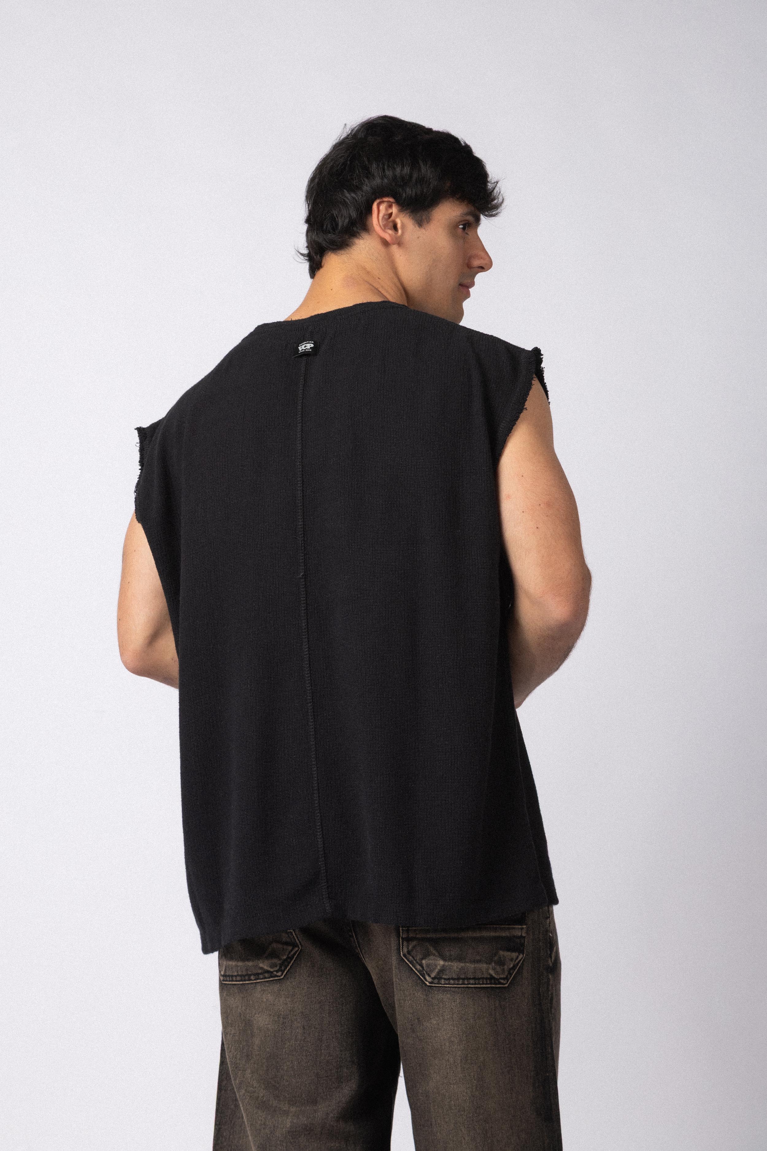 Musculosa Sudadera Tejida Dandy Negra