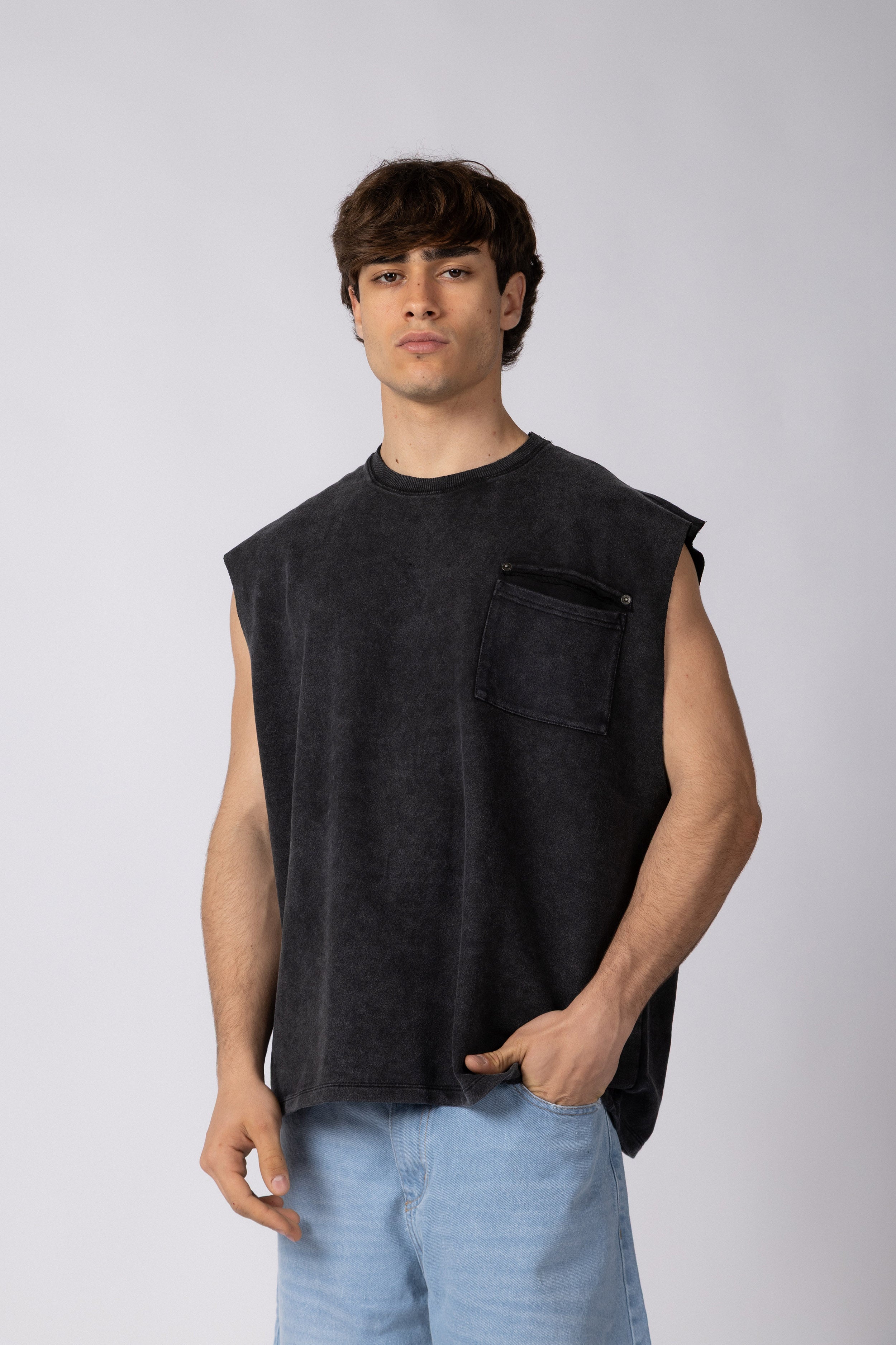 Musculosa Sudadera Rustico Cayn Negra