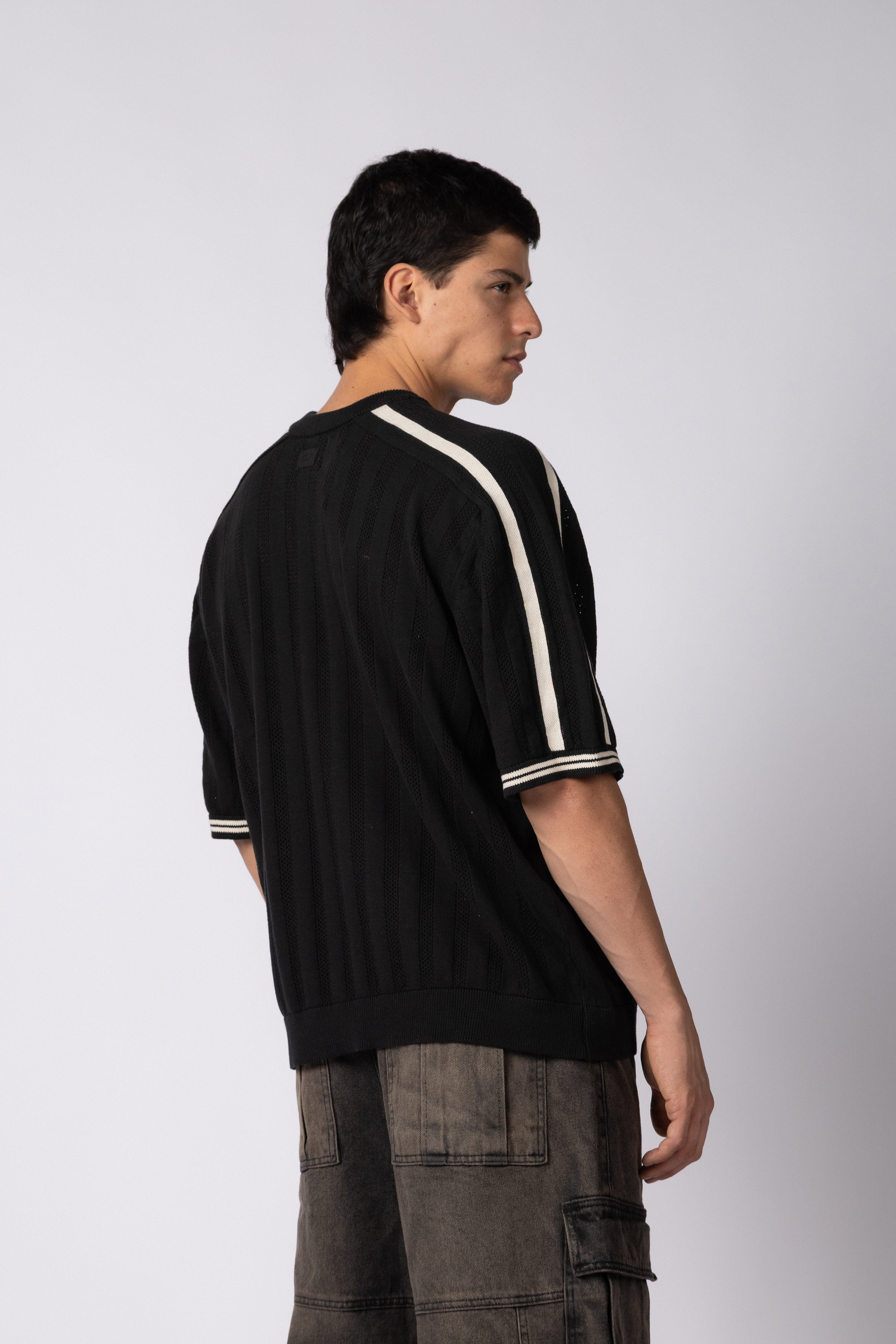 Remera Tejida Sport Negra