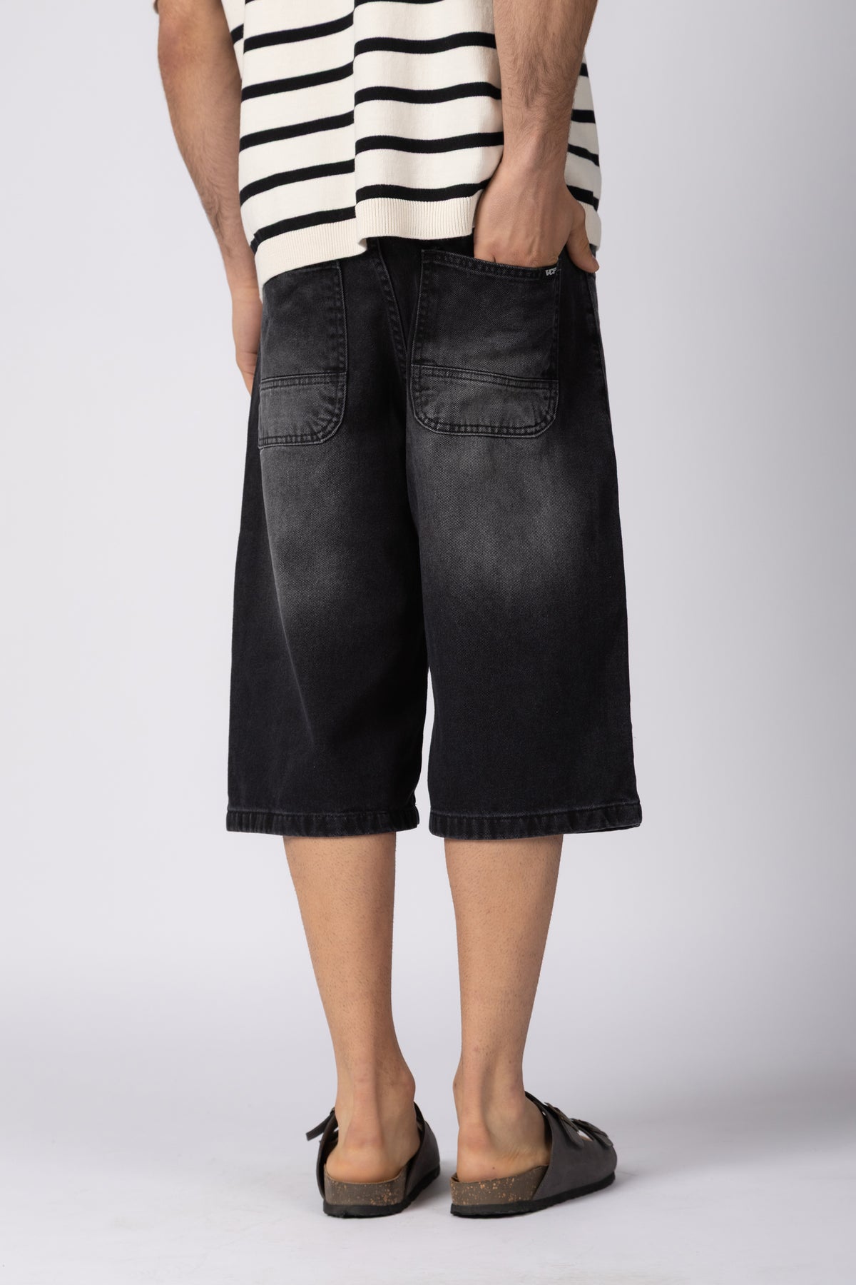 Bermuda Jean Baggy Draw Negra