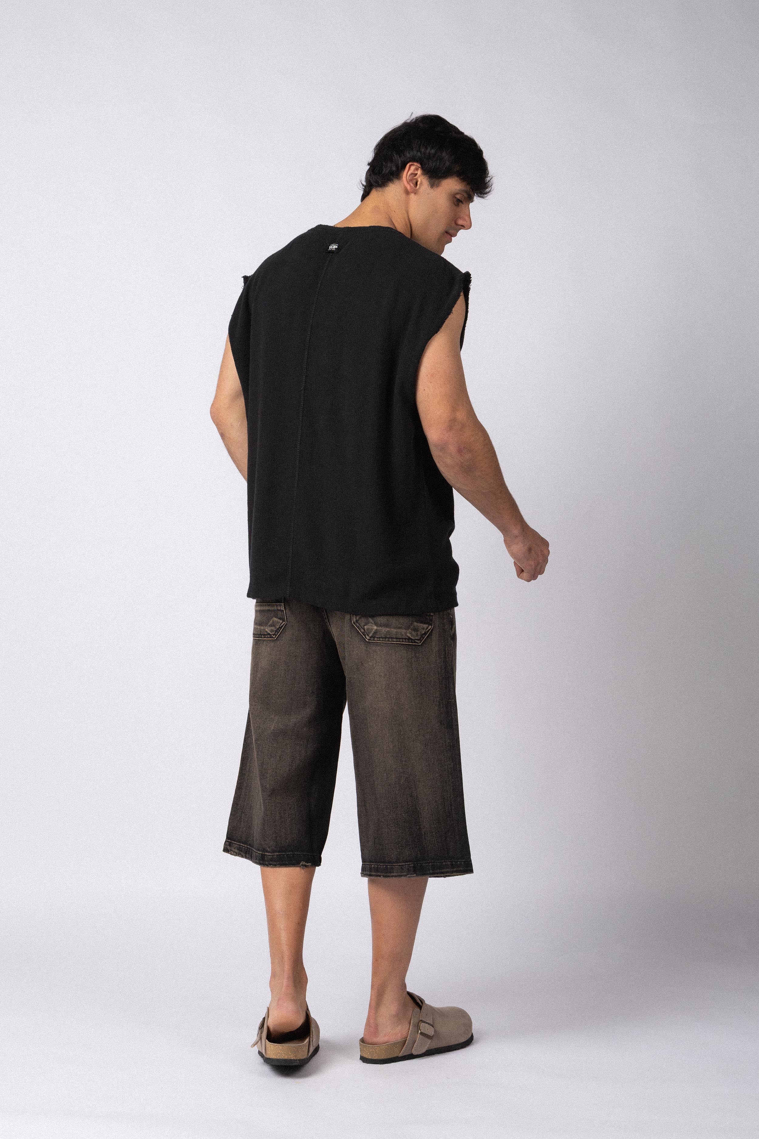Musculosa Sudadera Tejida Dandy Negra
