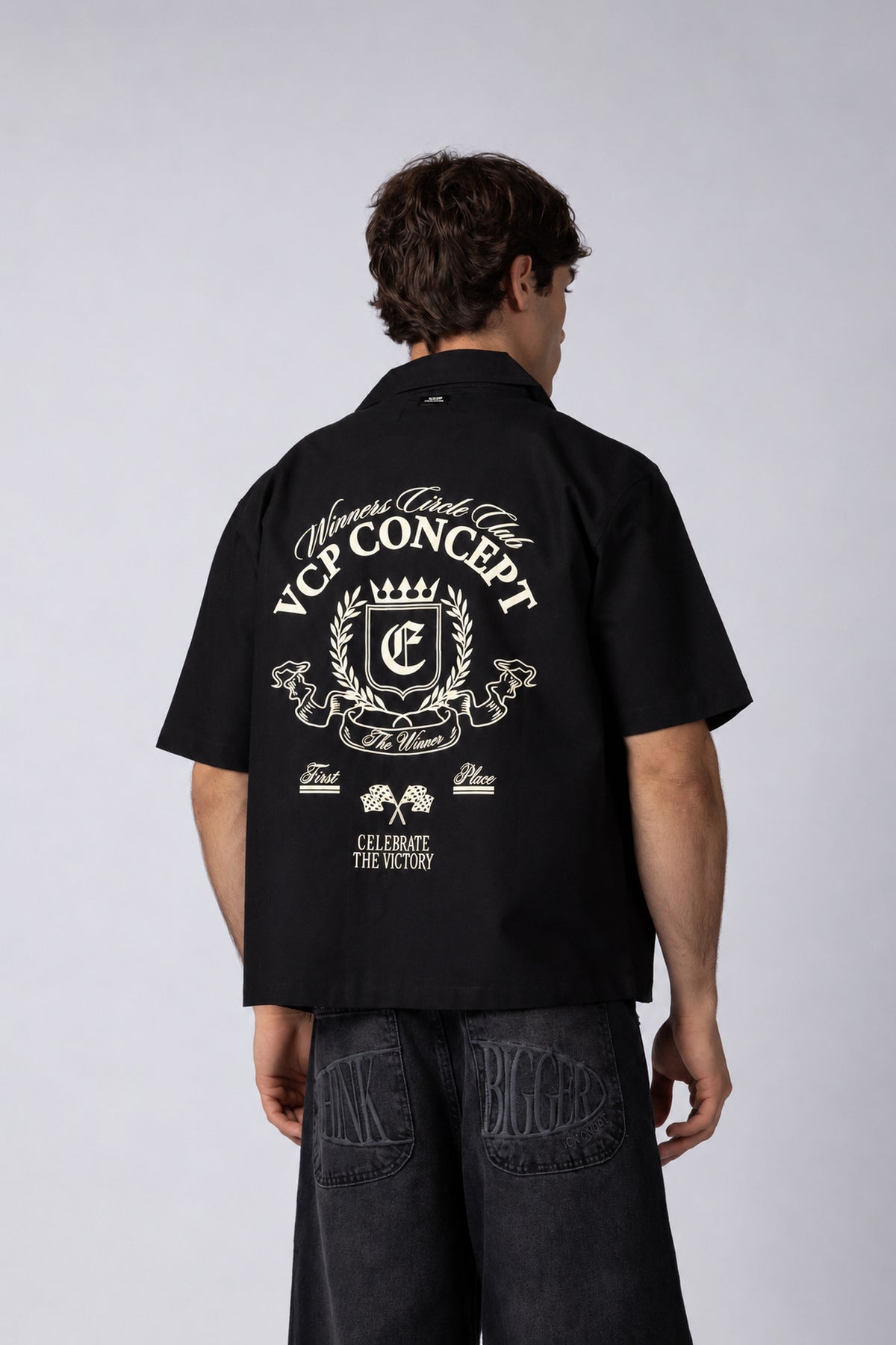 Camisa Manga Corta Winners Negra
