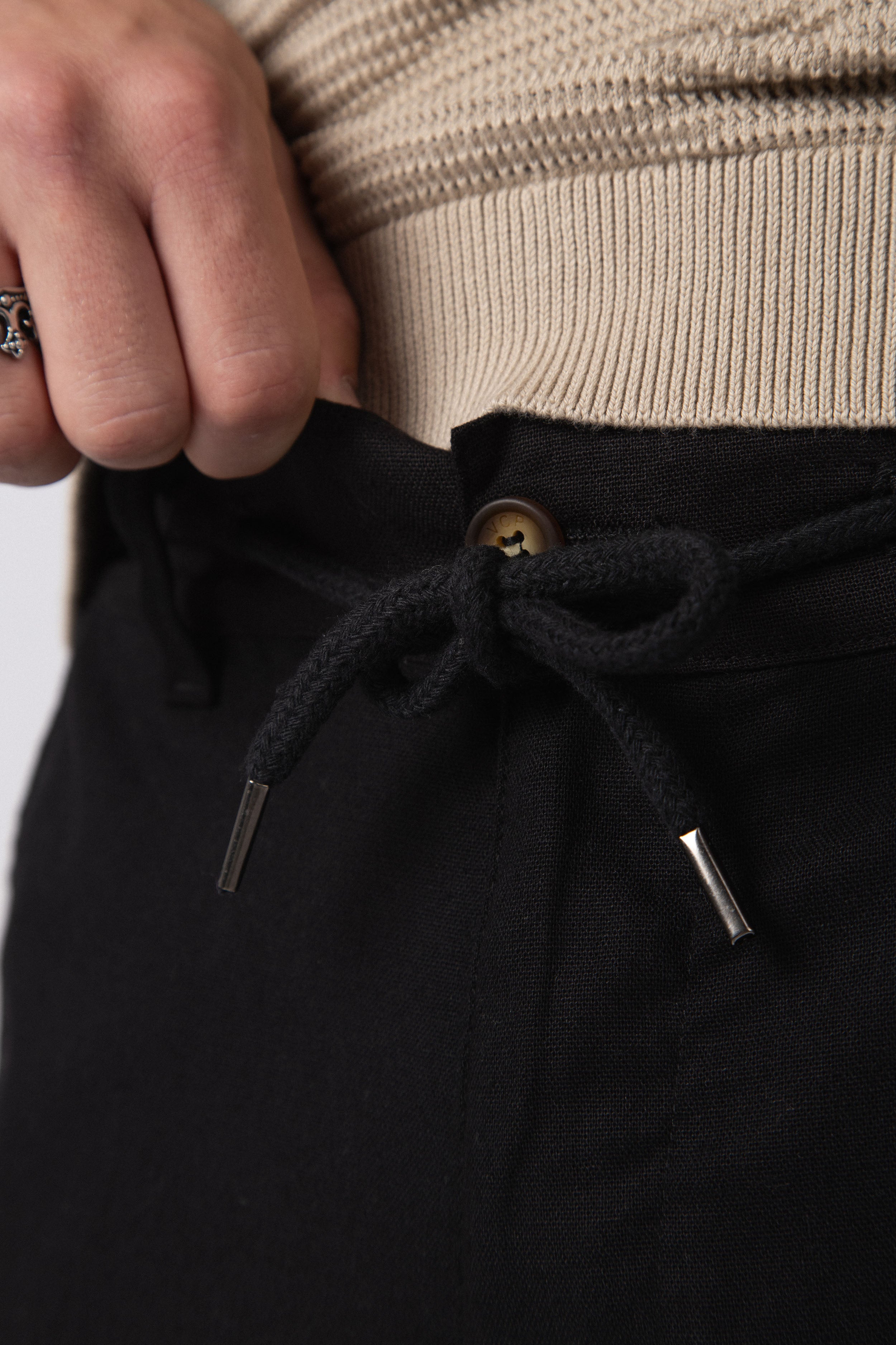 Bermuda Lino Rex Negra