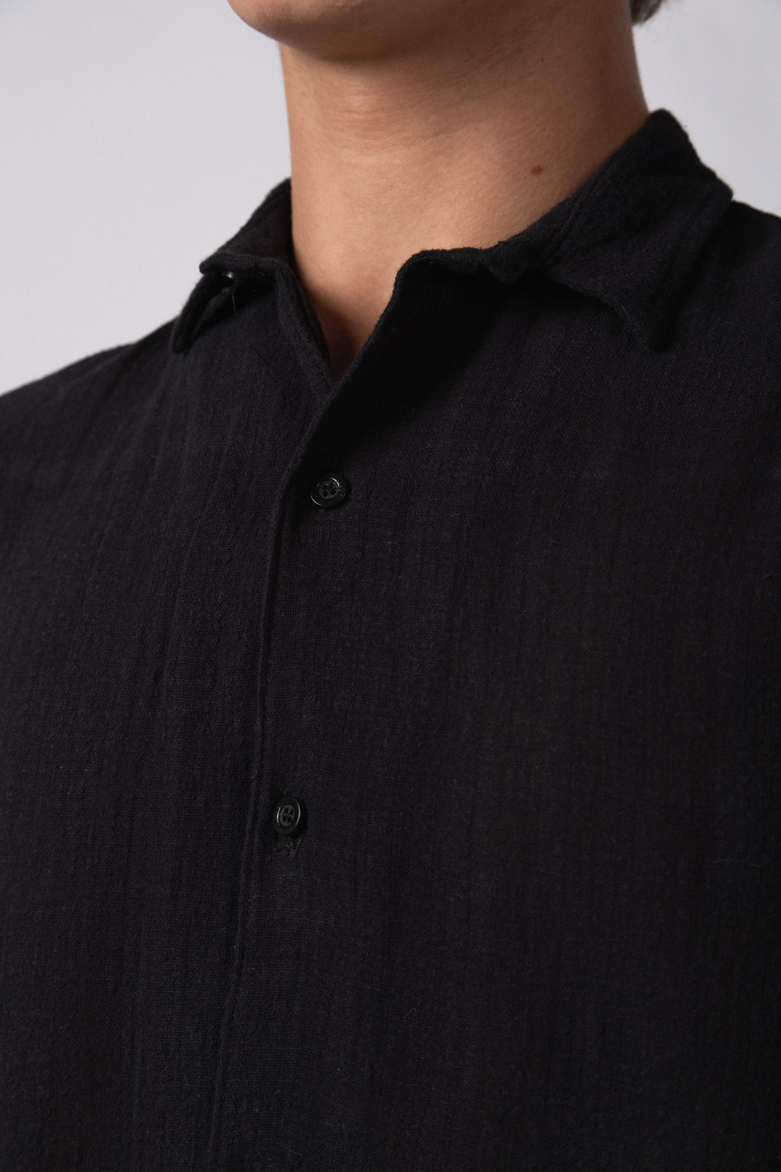 Camisa Manga Corta Lino Kara Negra