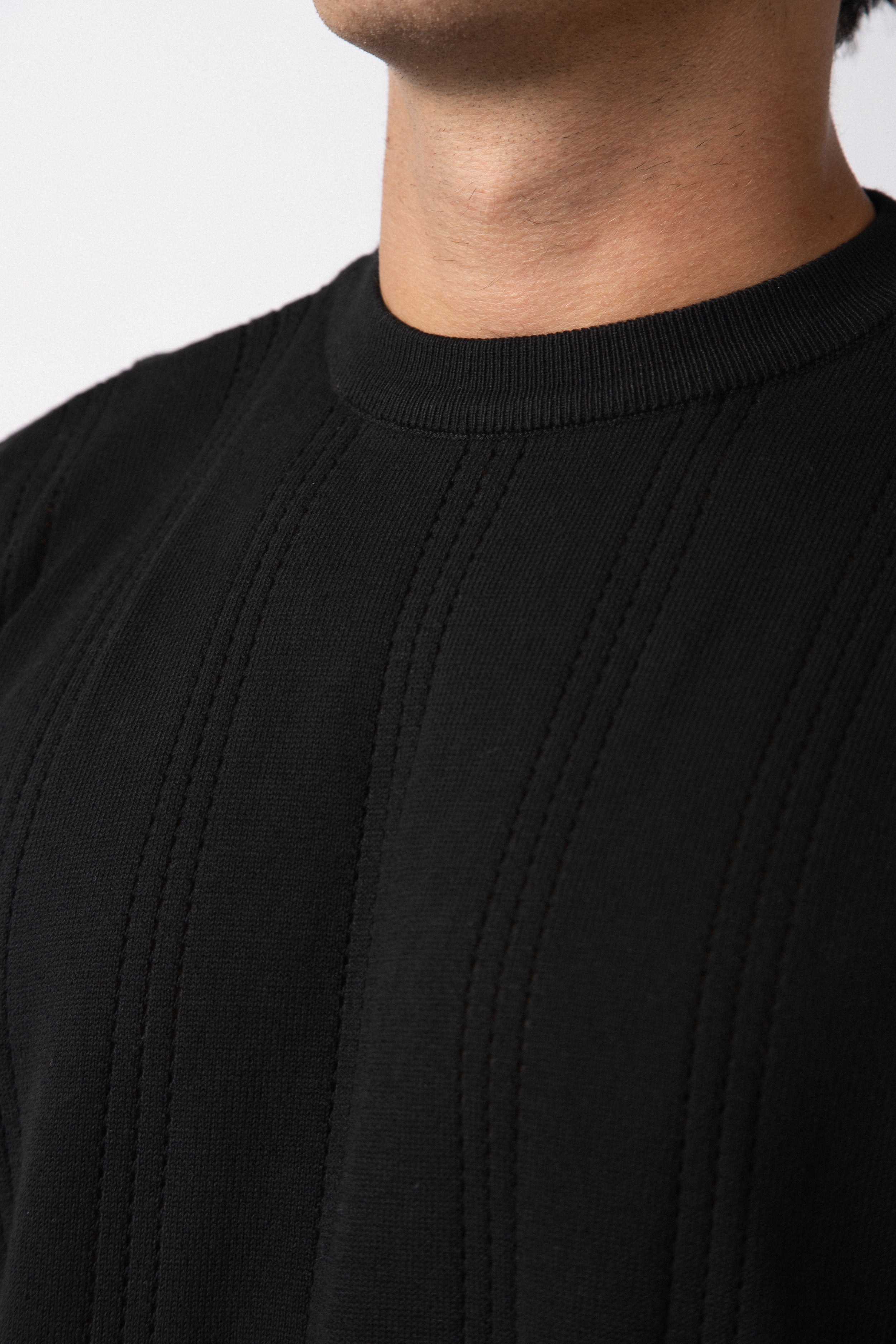 Remera Tejida Vito Negra