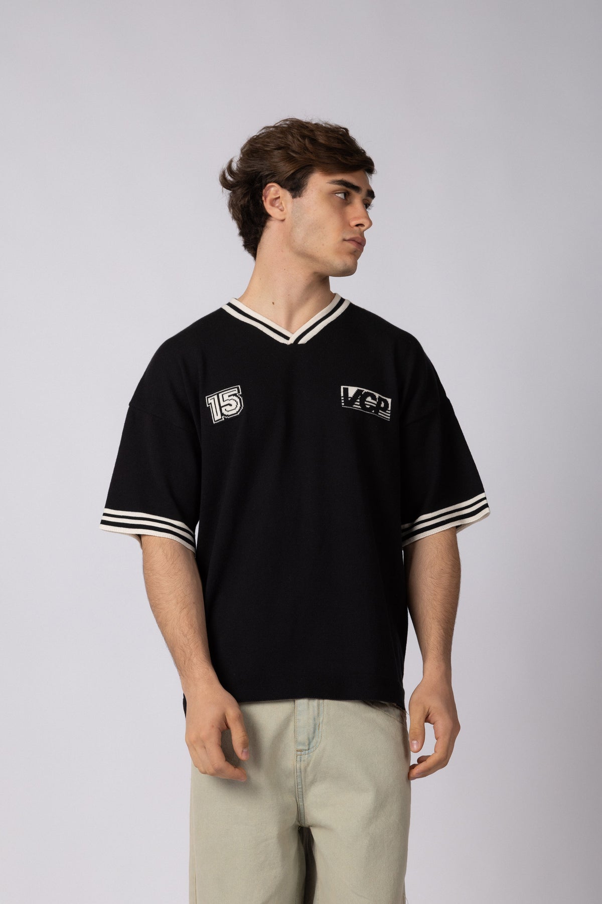 Remera Tejida Vanta Negra