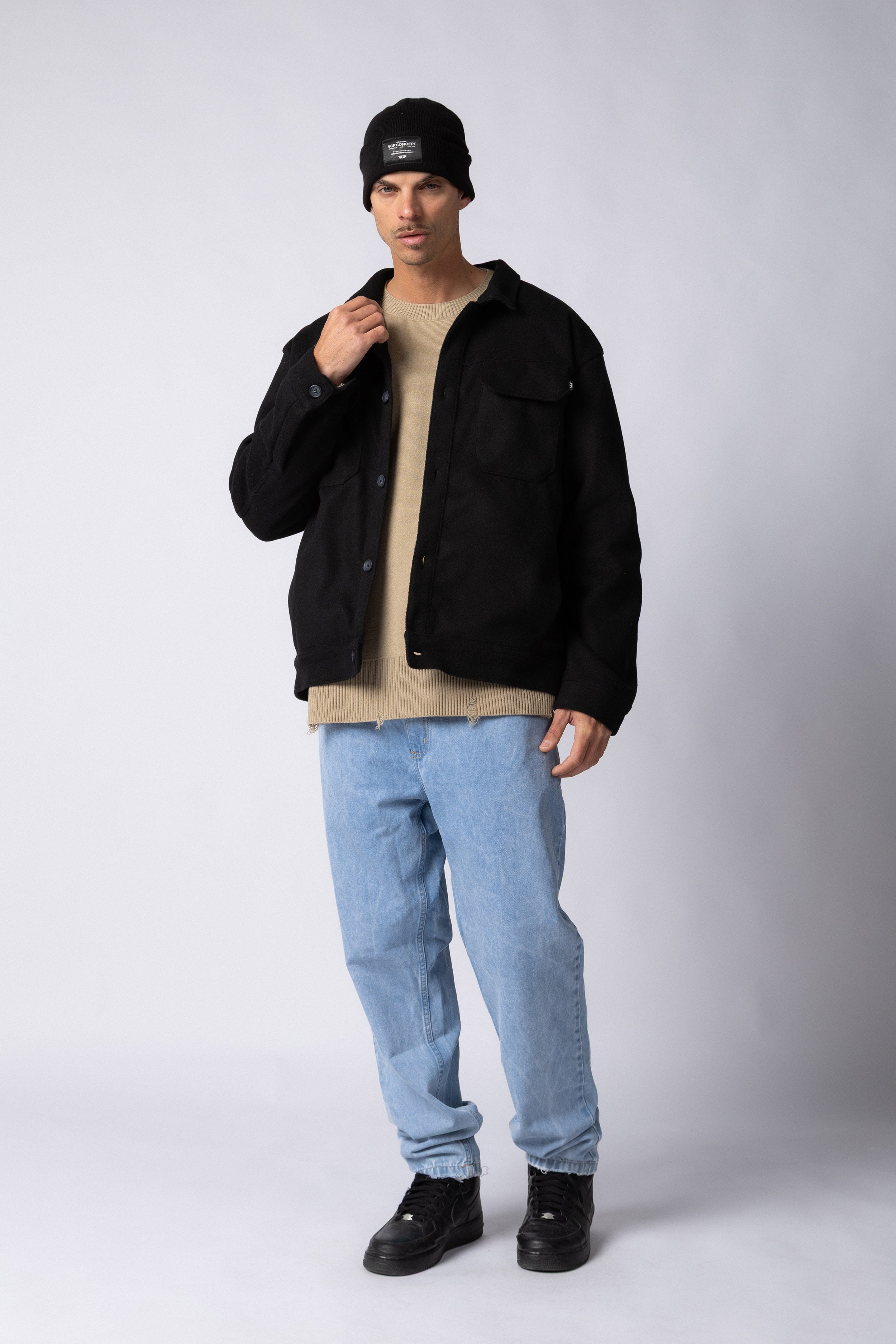 Coat Duffel Negro