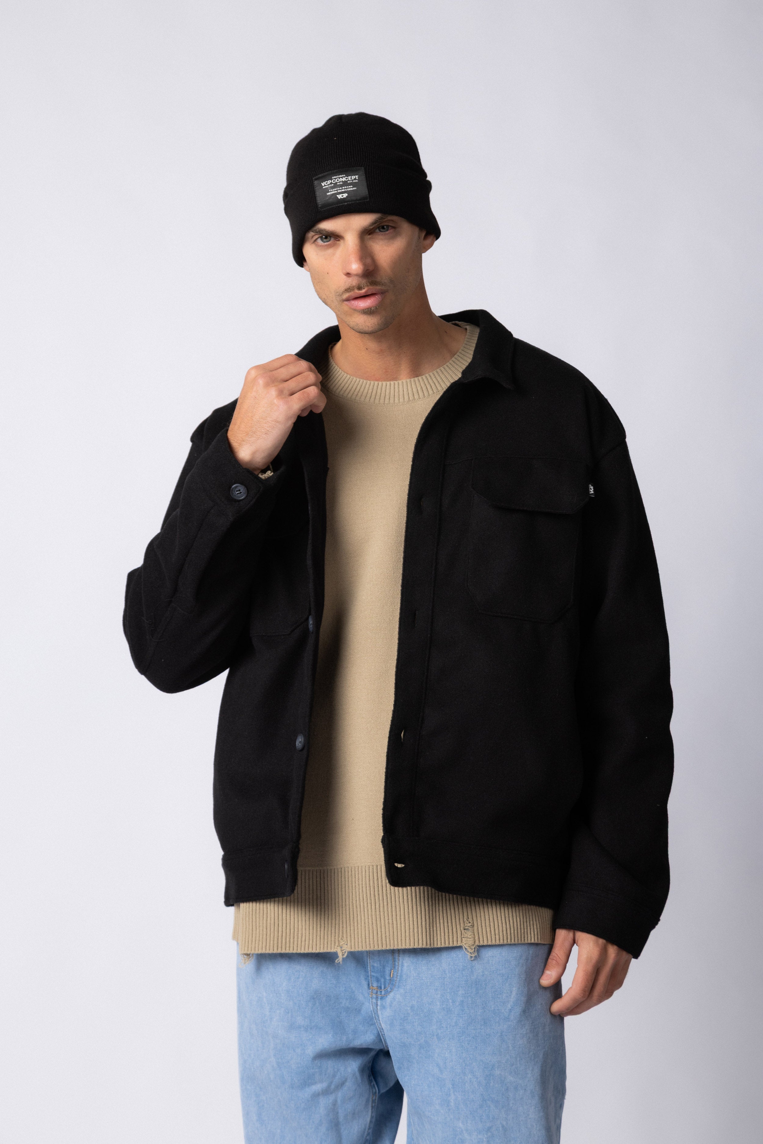 Coat Duffel Negro