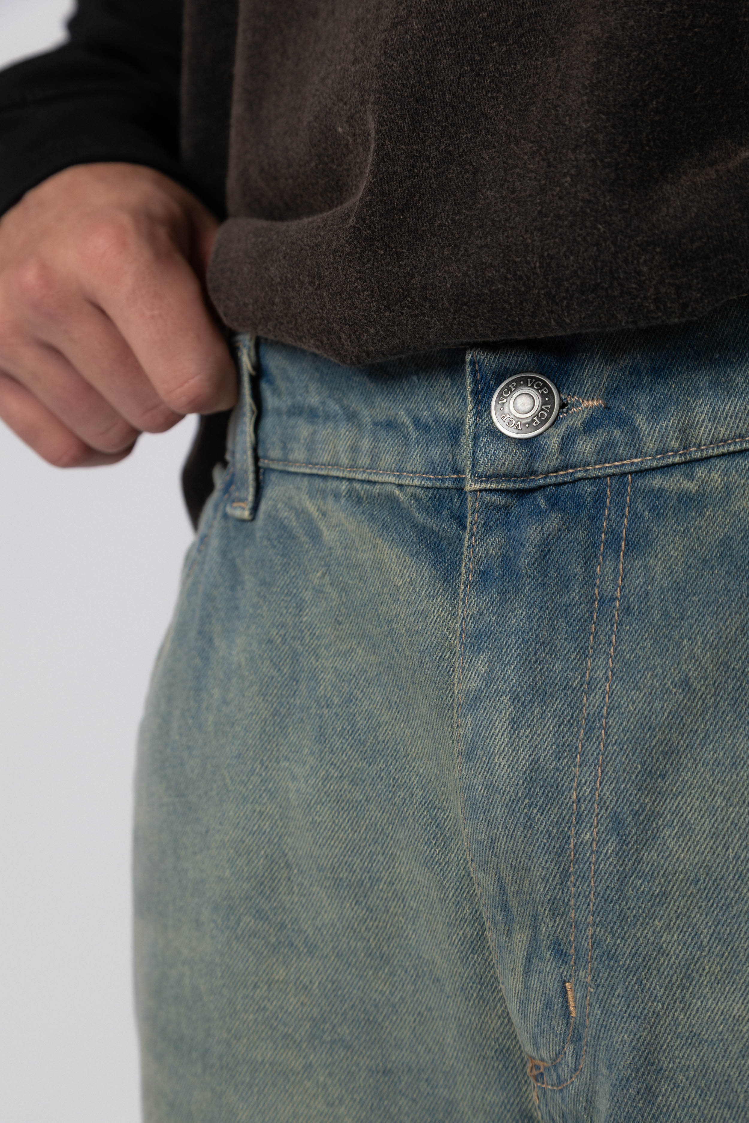 Jean Baggy Cargo Raw Oxid Blue