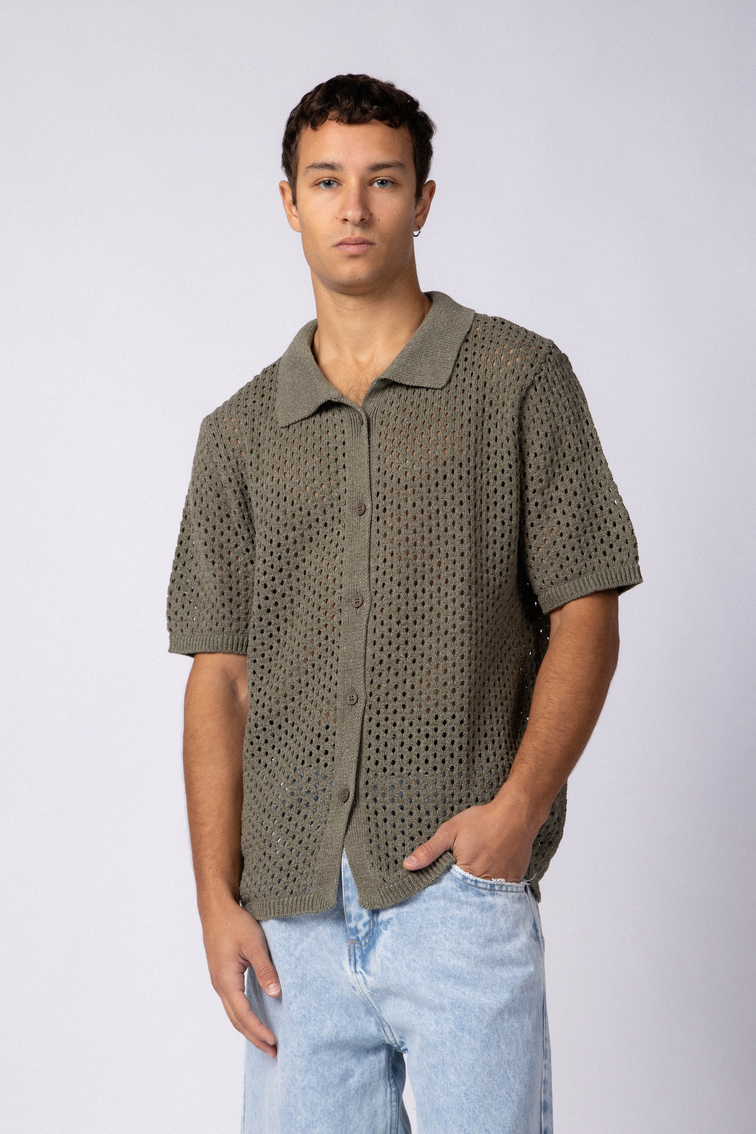 Camisa Manga Corta Tejida Lumen Militar