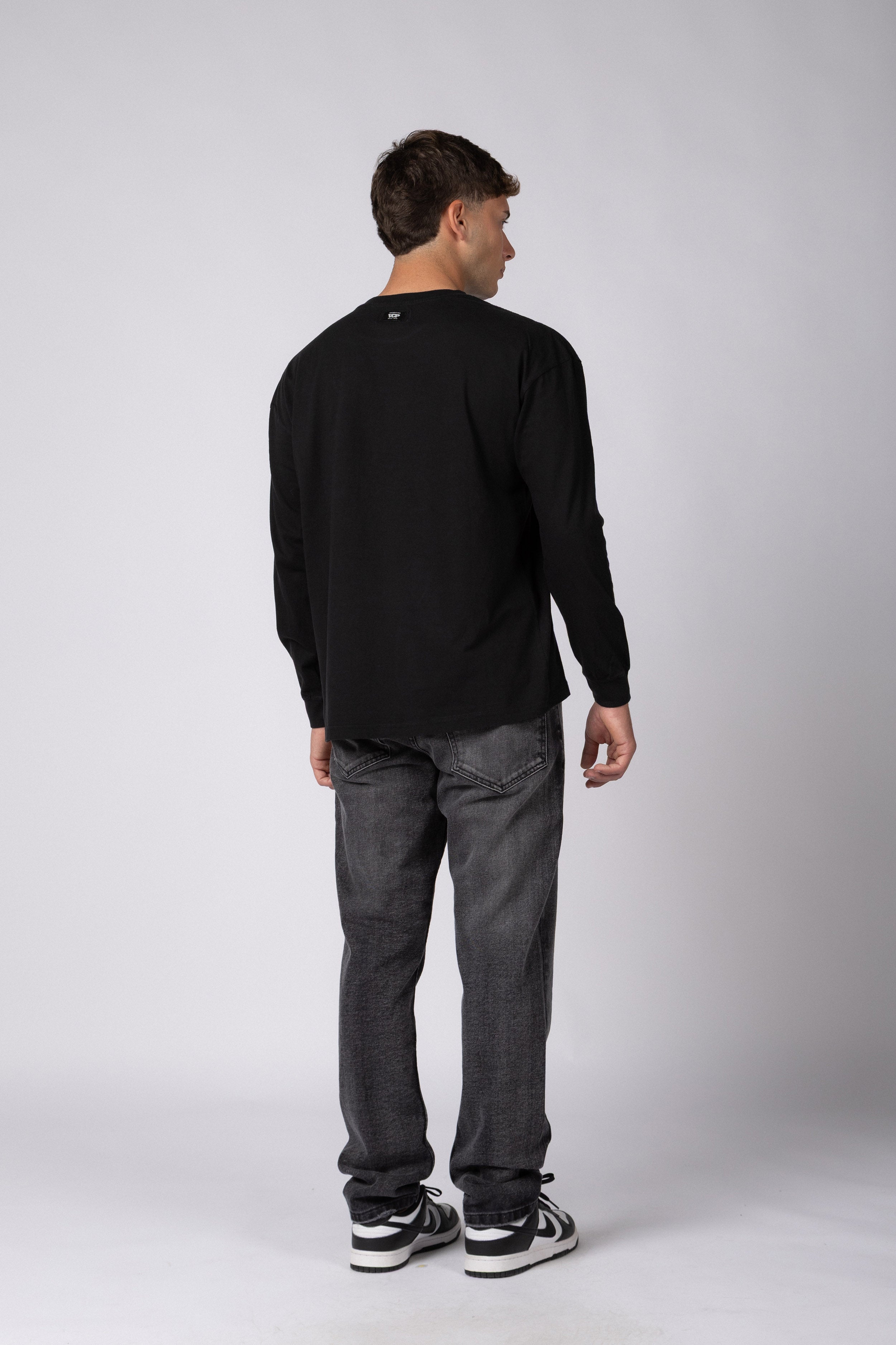 Remera Manga Larga Adam Negro