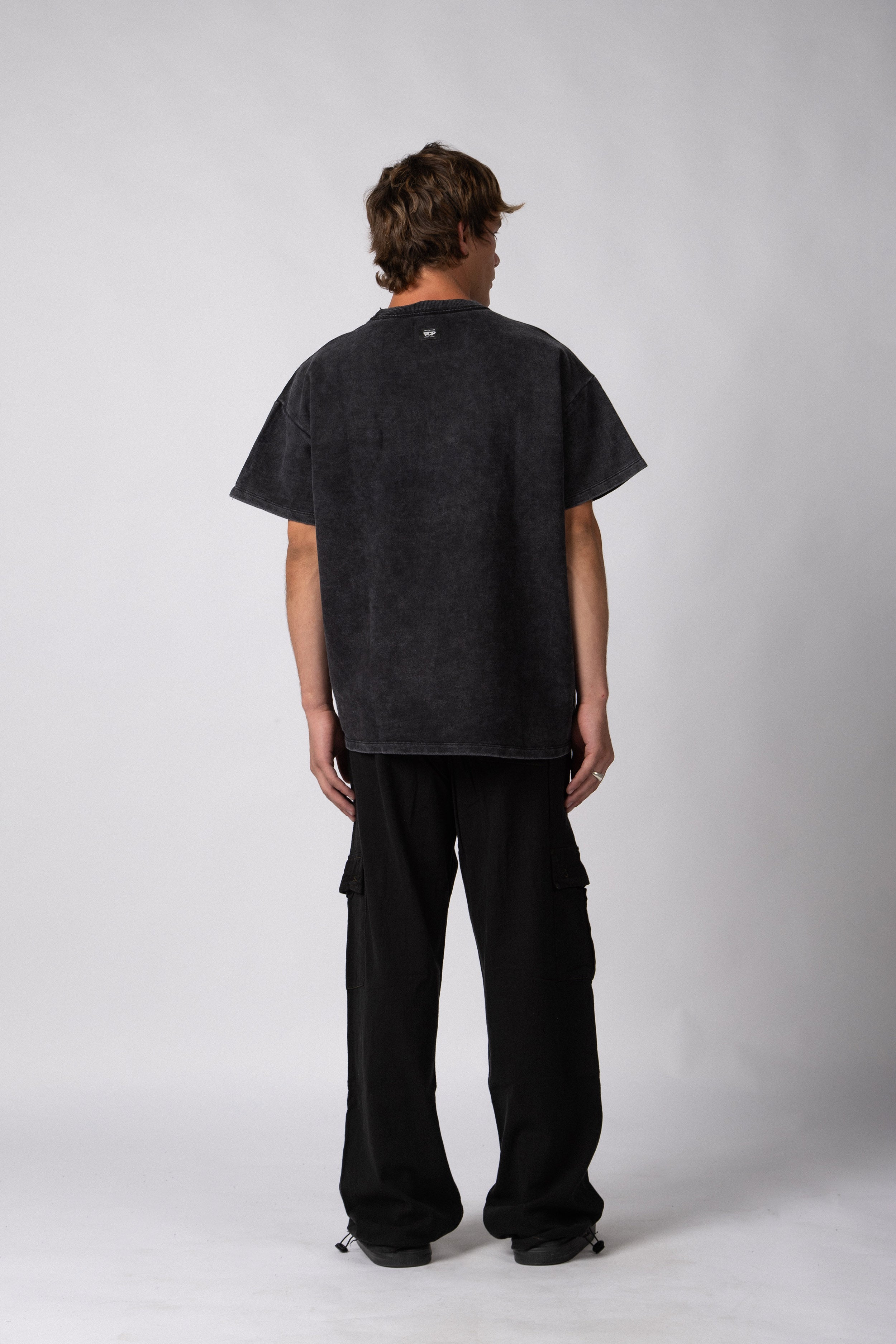 Remera Rustico Over Glow Negro