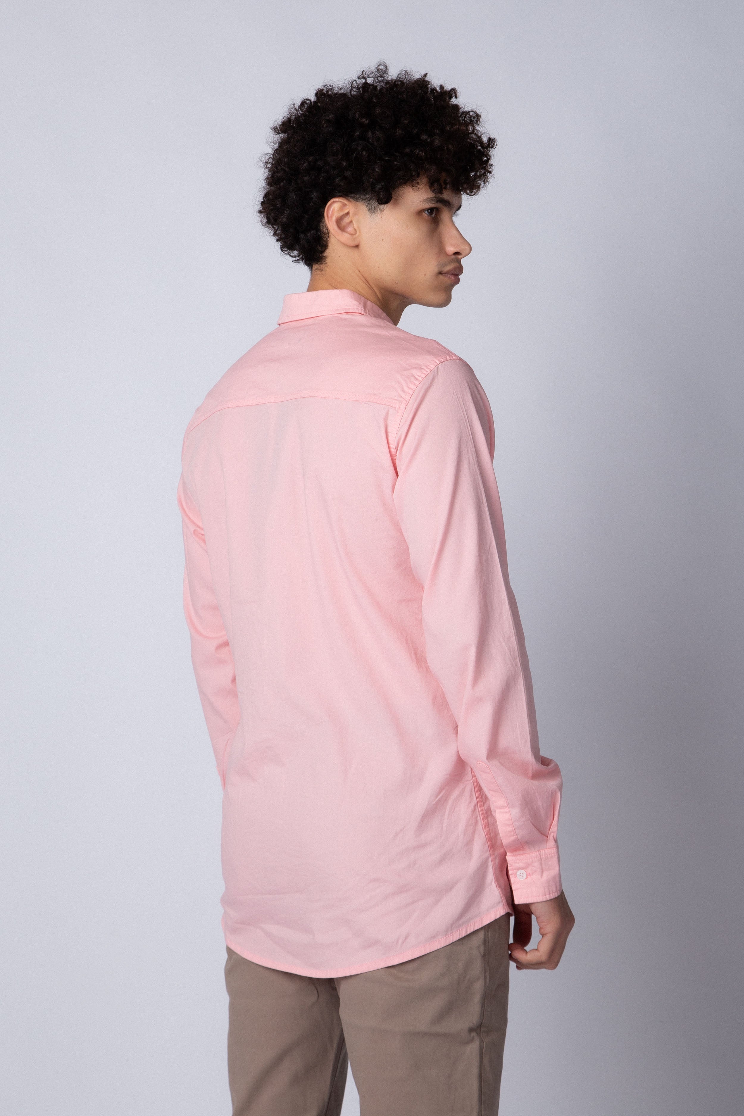 Camisa Manga Larga Clasica Rosa