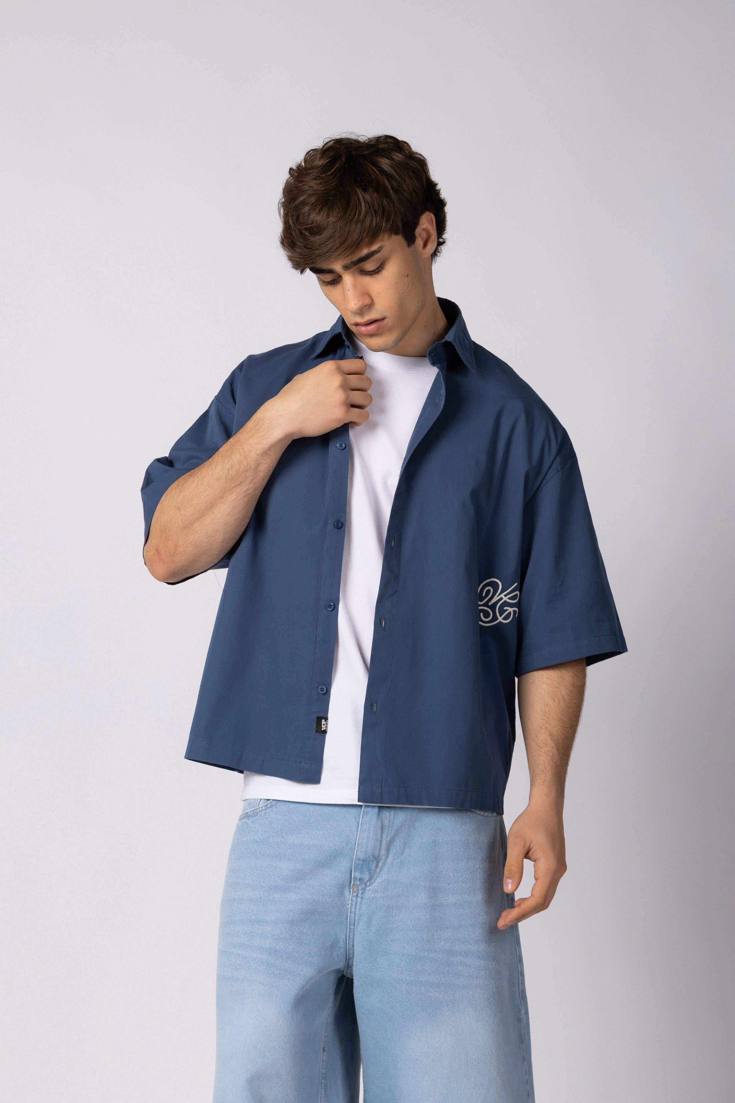 Camisa Manga Corta Kye Sigil Navy