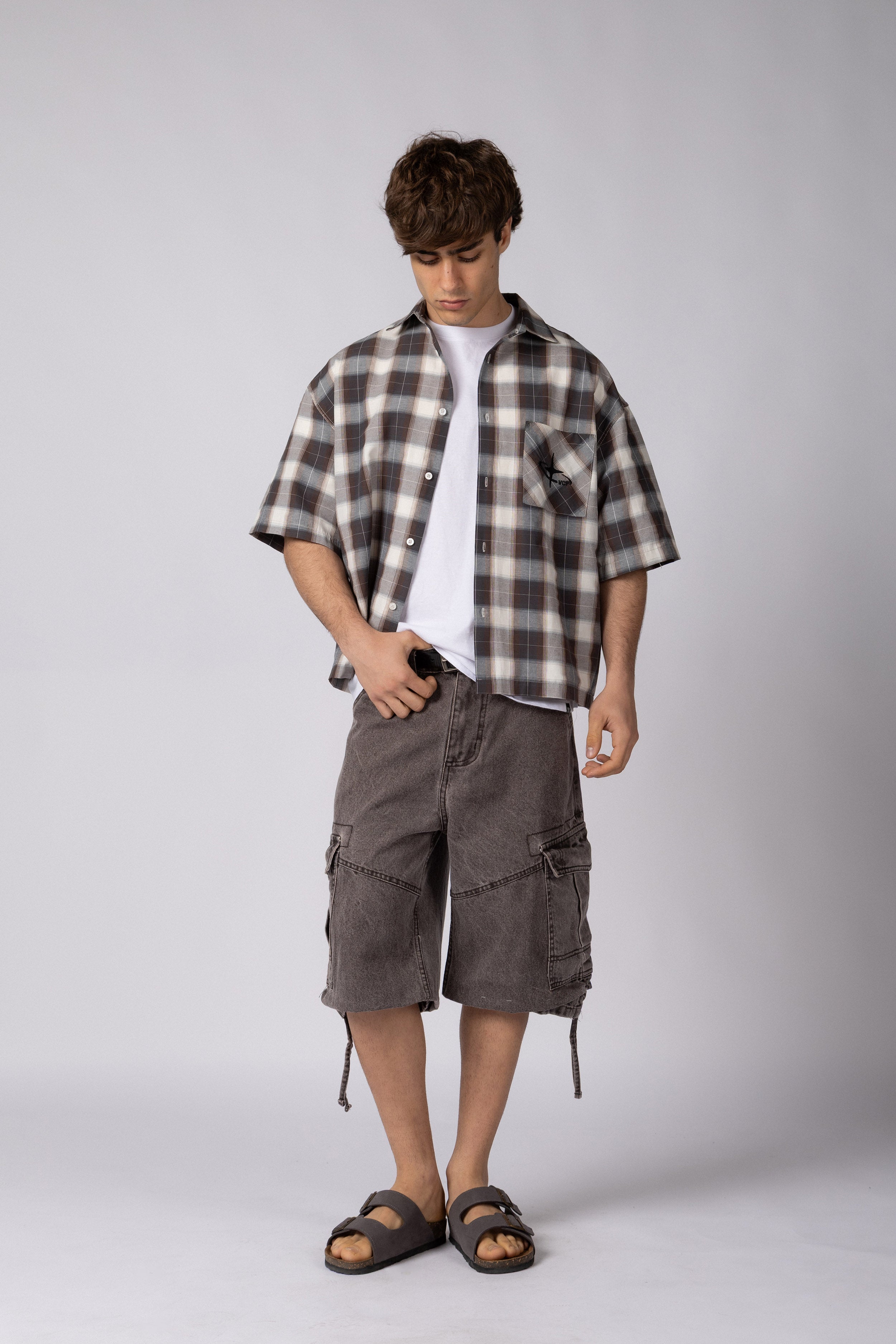 Camisa Manga Corta Fey Stack Choco