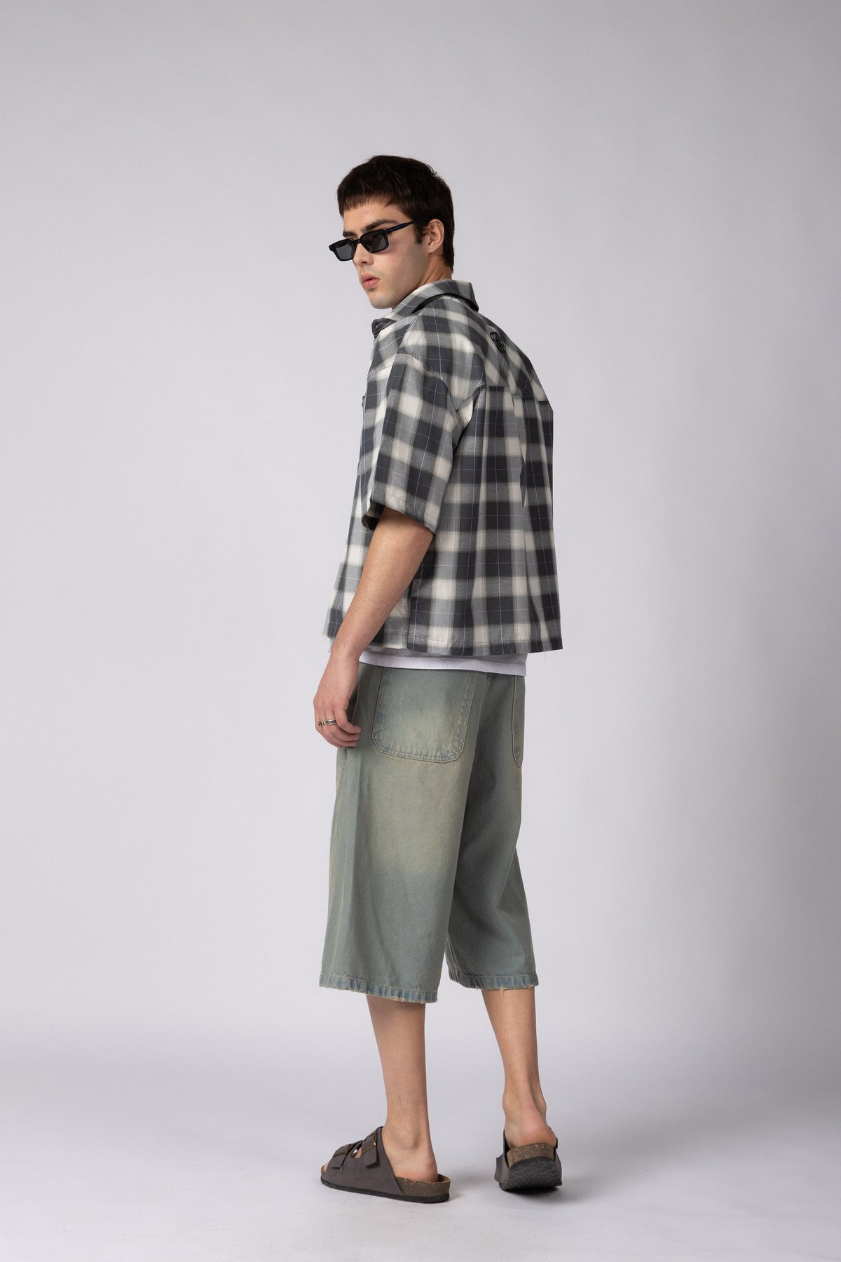 Camisa Manga Corta Fey Stack Gris