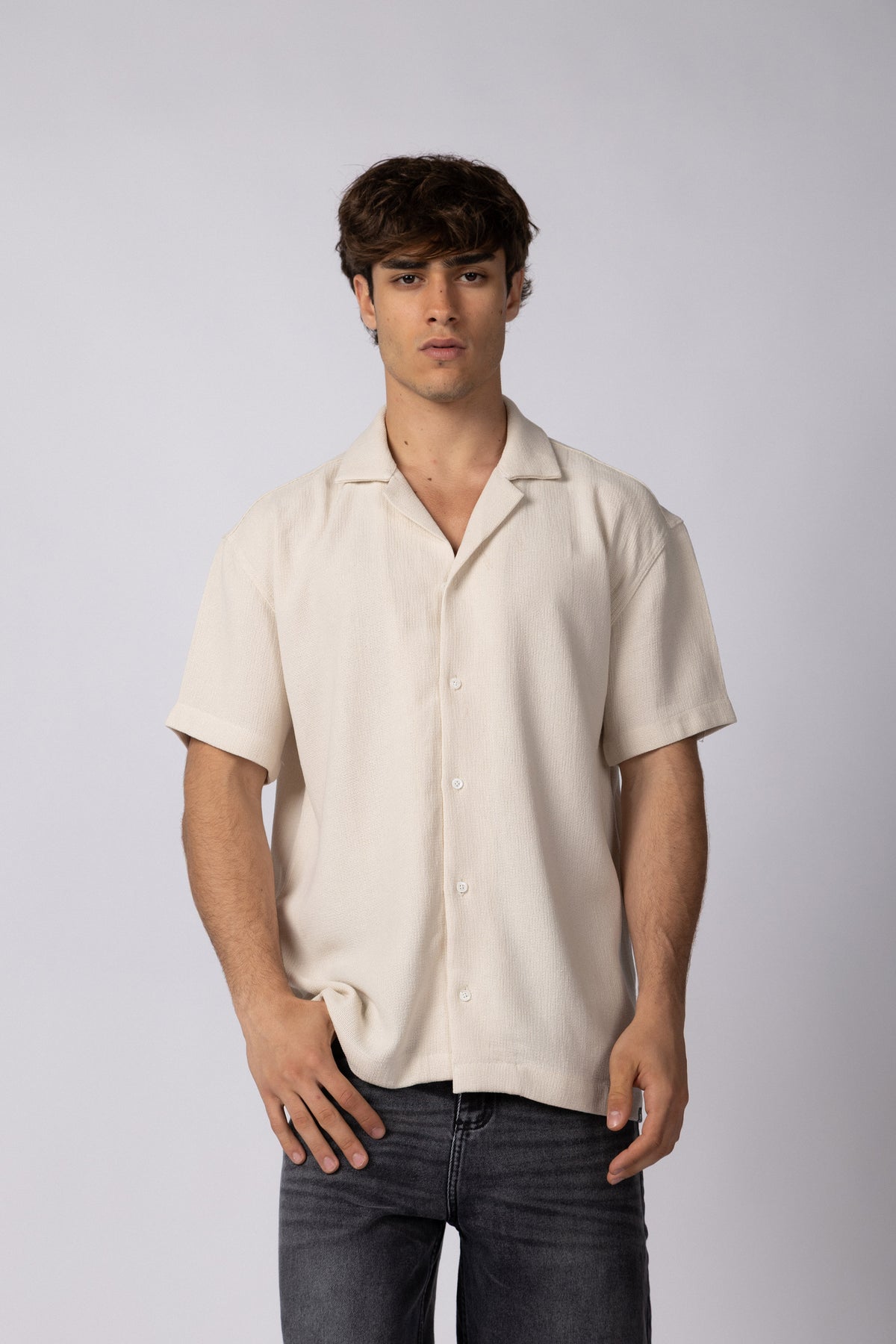 Camisa Manga Corta Lino Gig Status