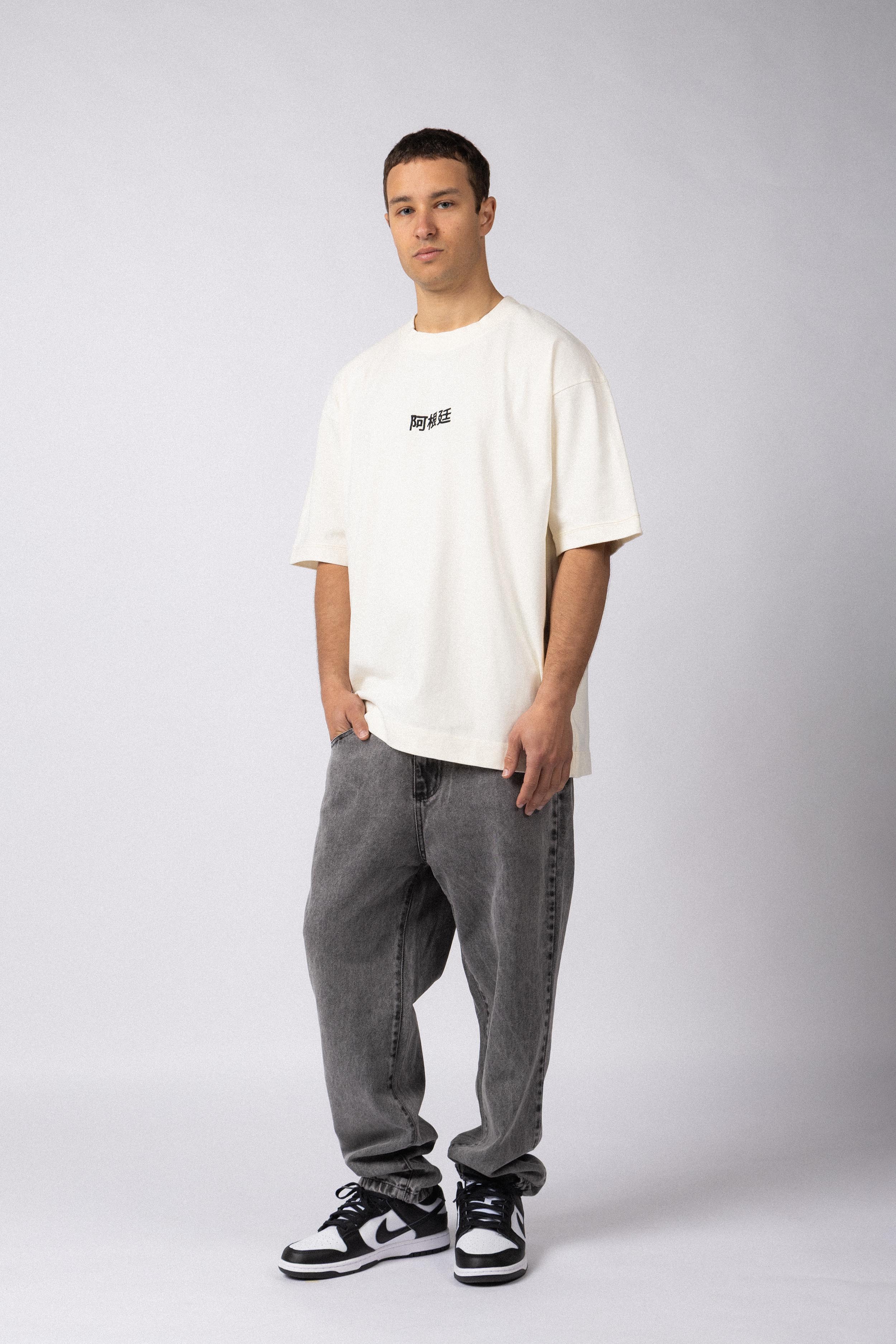 Remera Over GR Temple Crudo