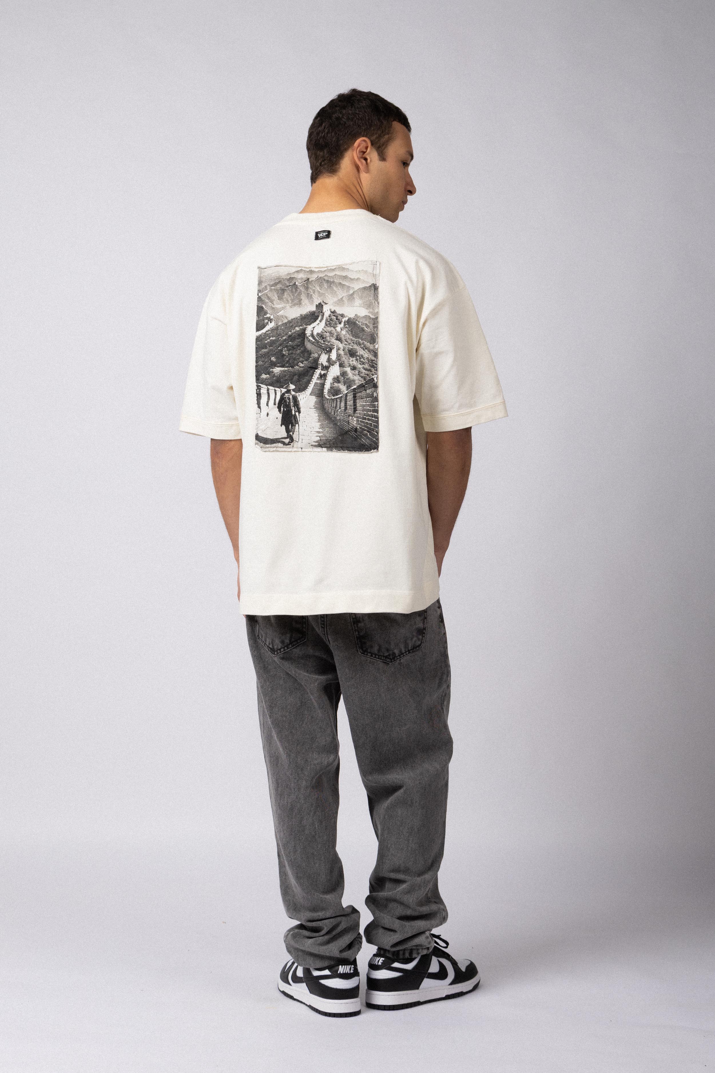 Remera Over GR Temple Crudo