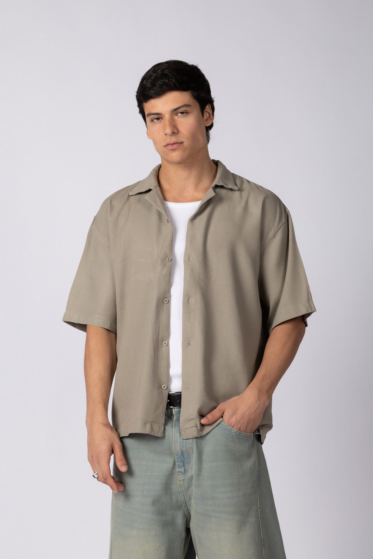 Camisa Manga Corta Lino Rukan Vison