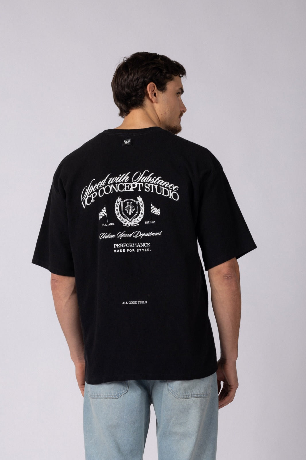 Remera Over Molt Speed Negro