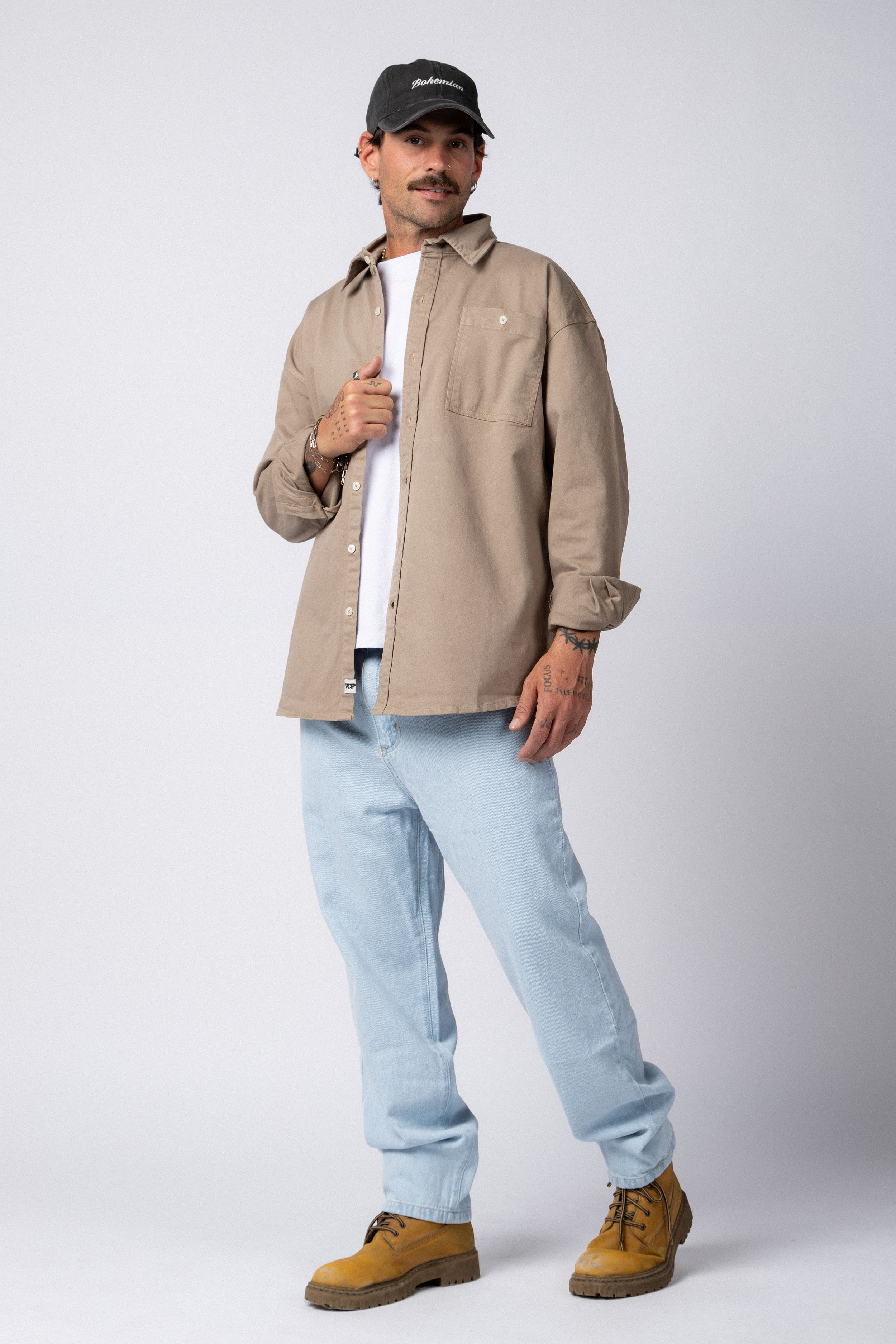 Camisa Manga Larga Bixsby Beige