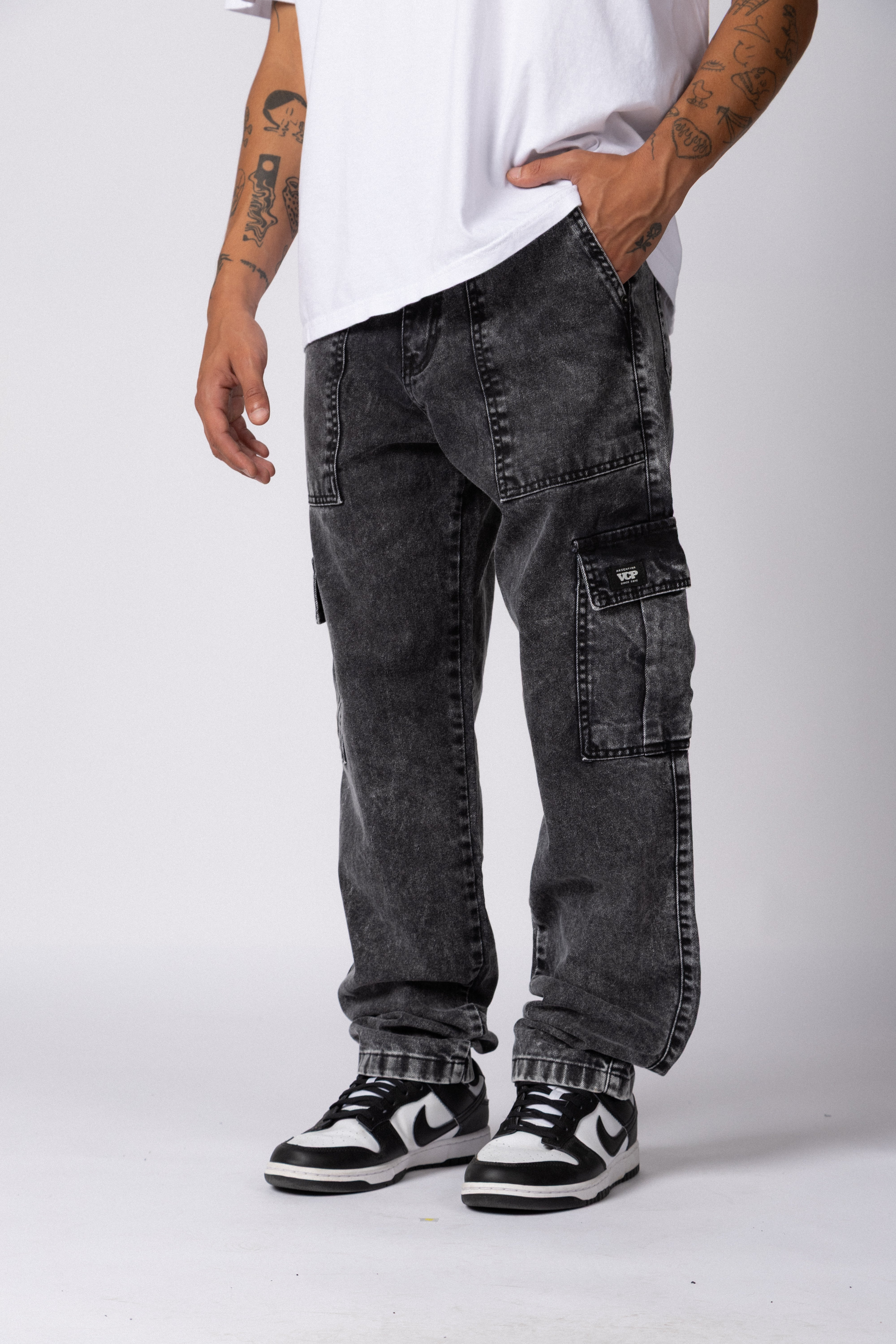 Jean Cargo Volt Smoked Gris