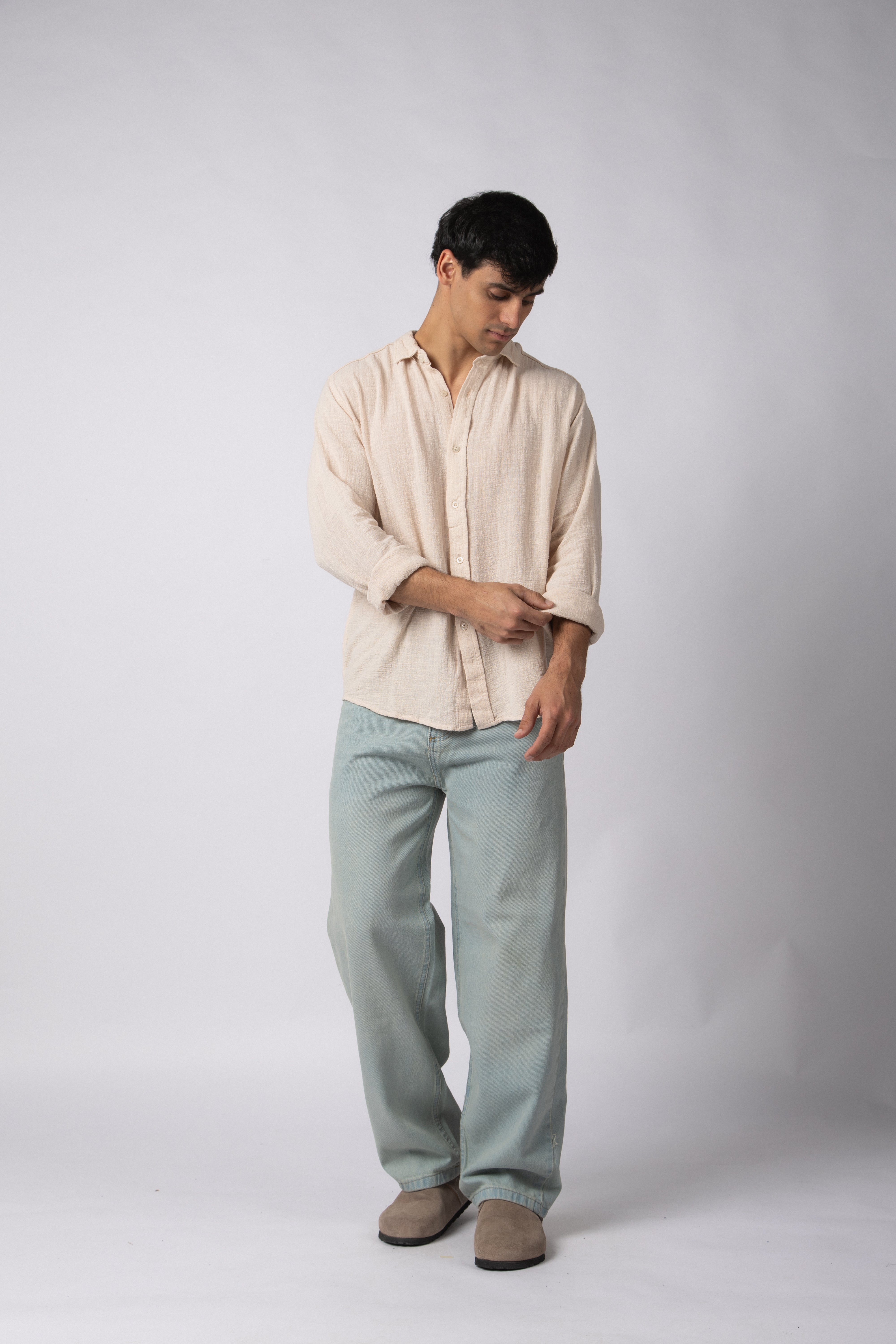 Camisa Manga Larga Lino Zen Crudo