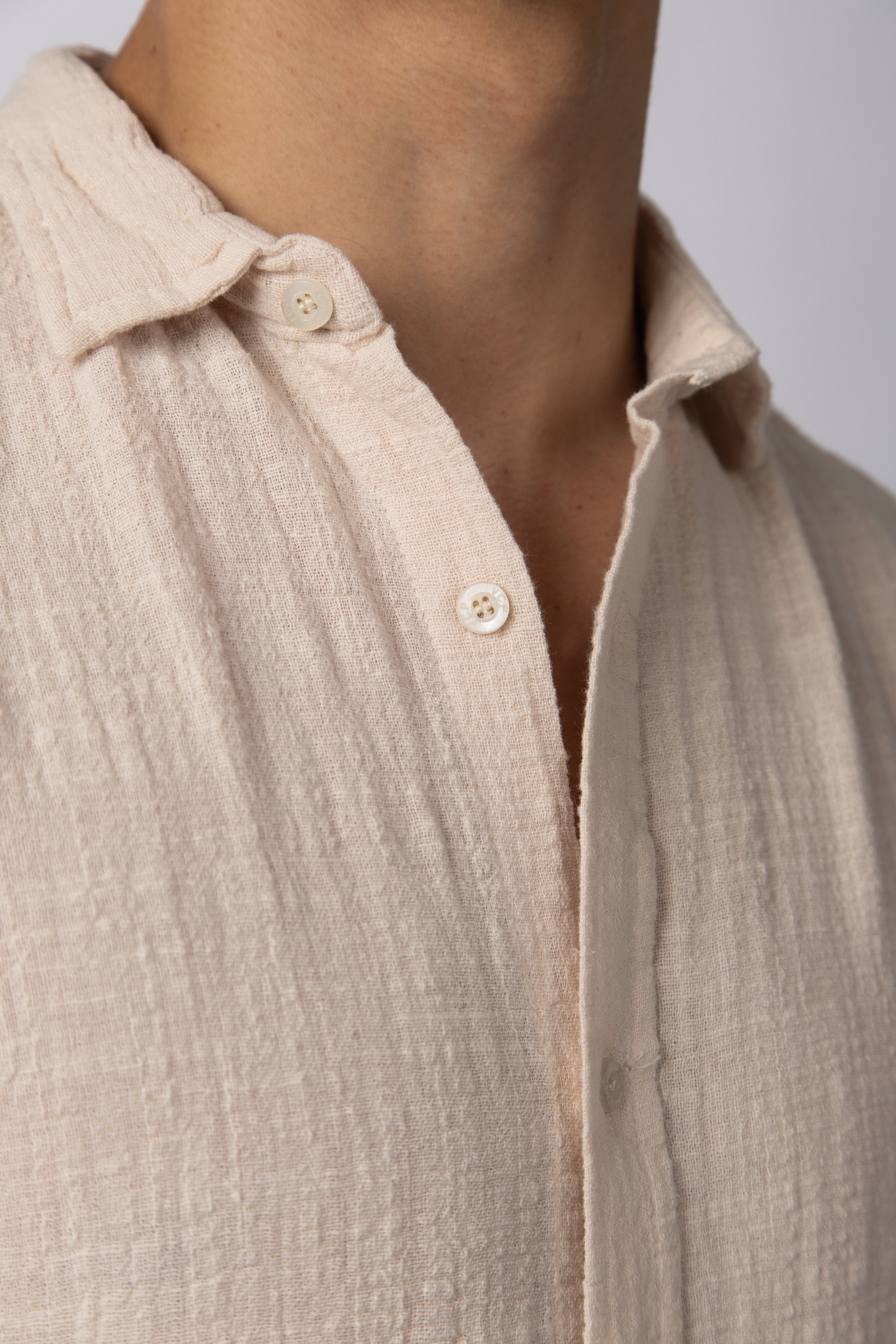 Camisa Manga Larga Lino Zen Crudo