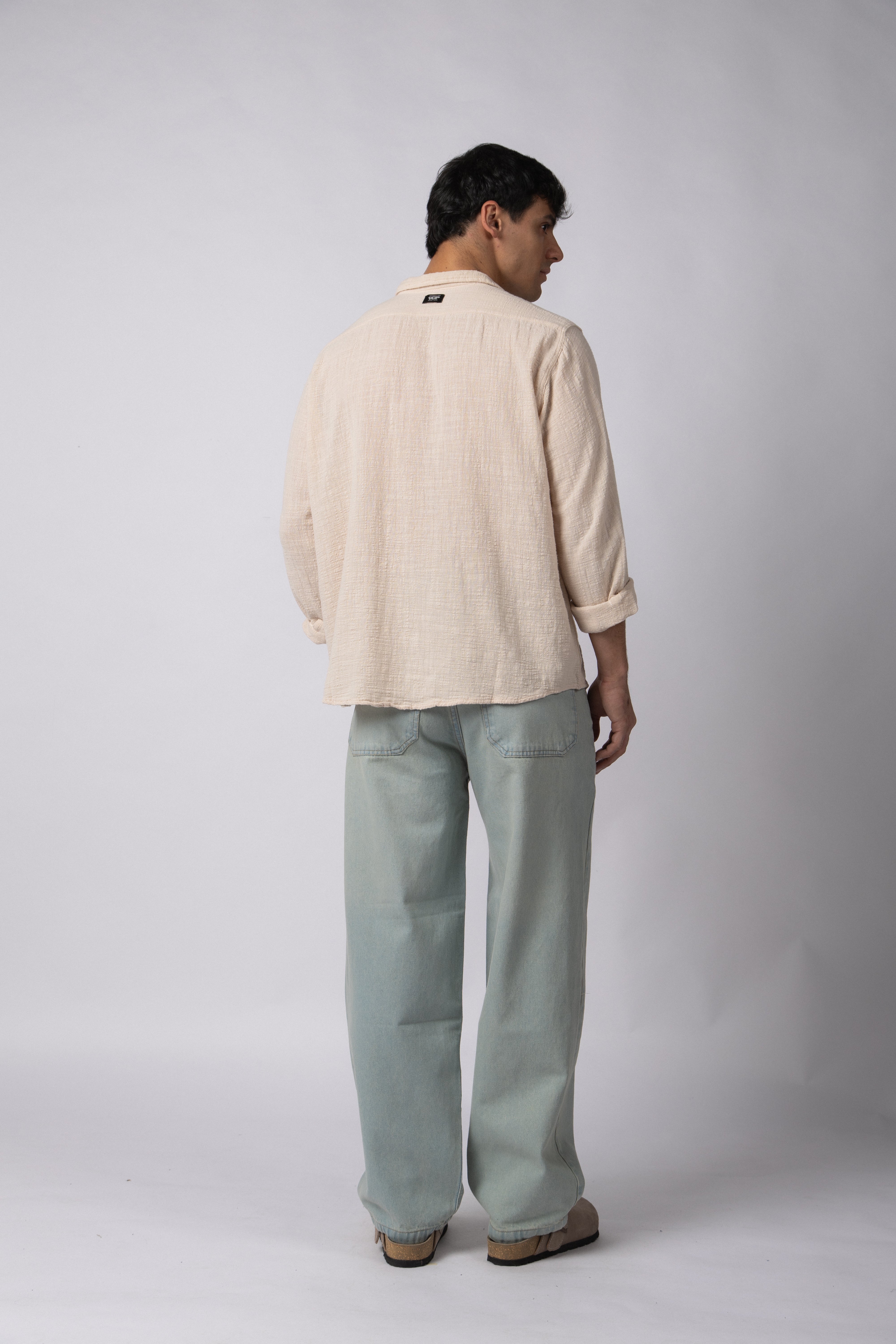 Camisa Manga Larga Lino Zen Crudo