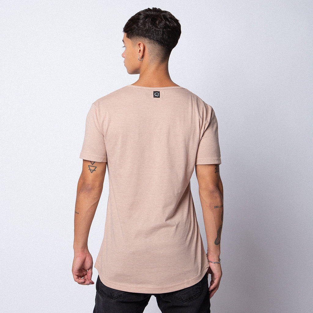 Remera Long-Fit Meka Rosa Vintage